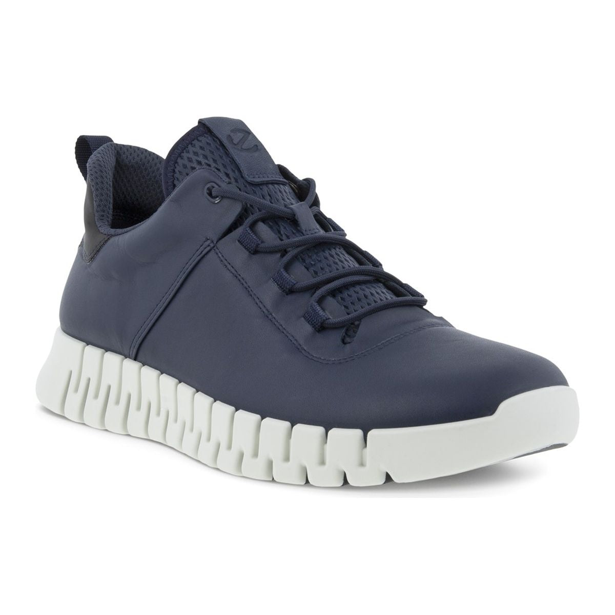 ECCO GRUUV Leather Sneakers – Navy