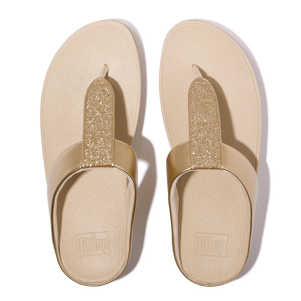 FitFlop Fino Women's Leather Toe Thong Sandals – Platino