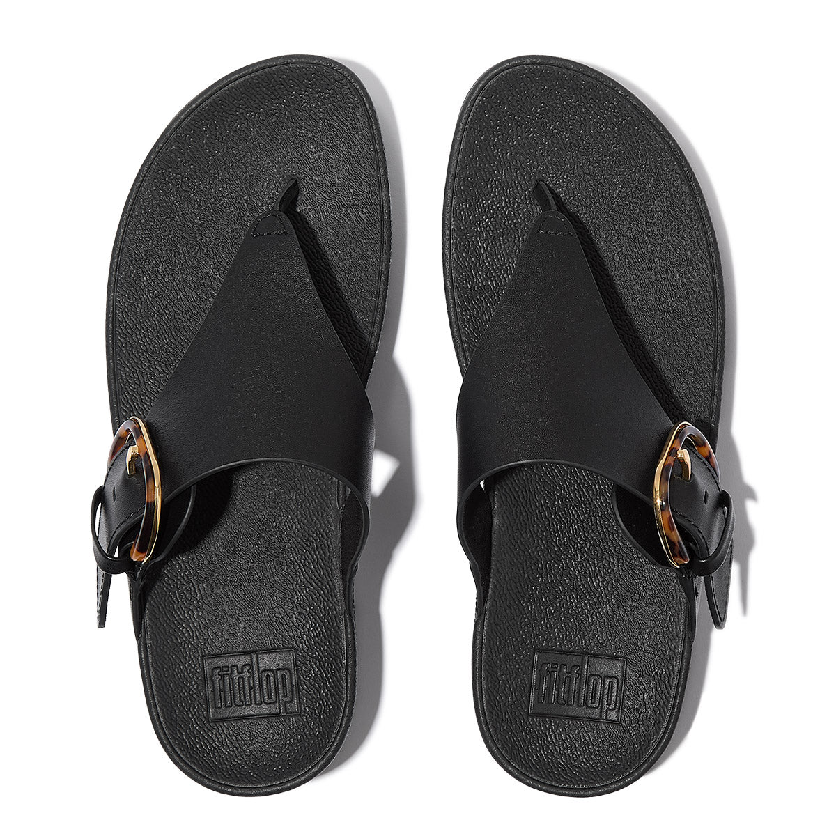 FitFlop Lulu Women's Adjustable Buckle Toe-Post Sandals – Black