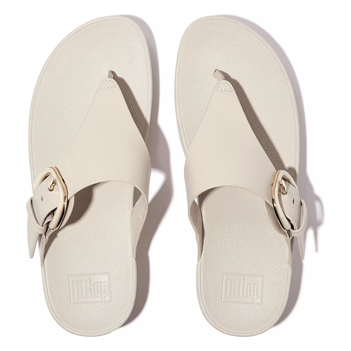 FitFlop Lulu Women's Adjustable Buckle Toe-Post Sandals – Beige