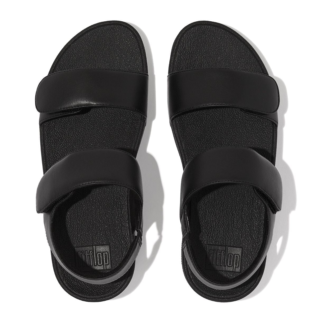 FitFlop Lulu Adjustable Leather Sandals – Black