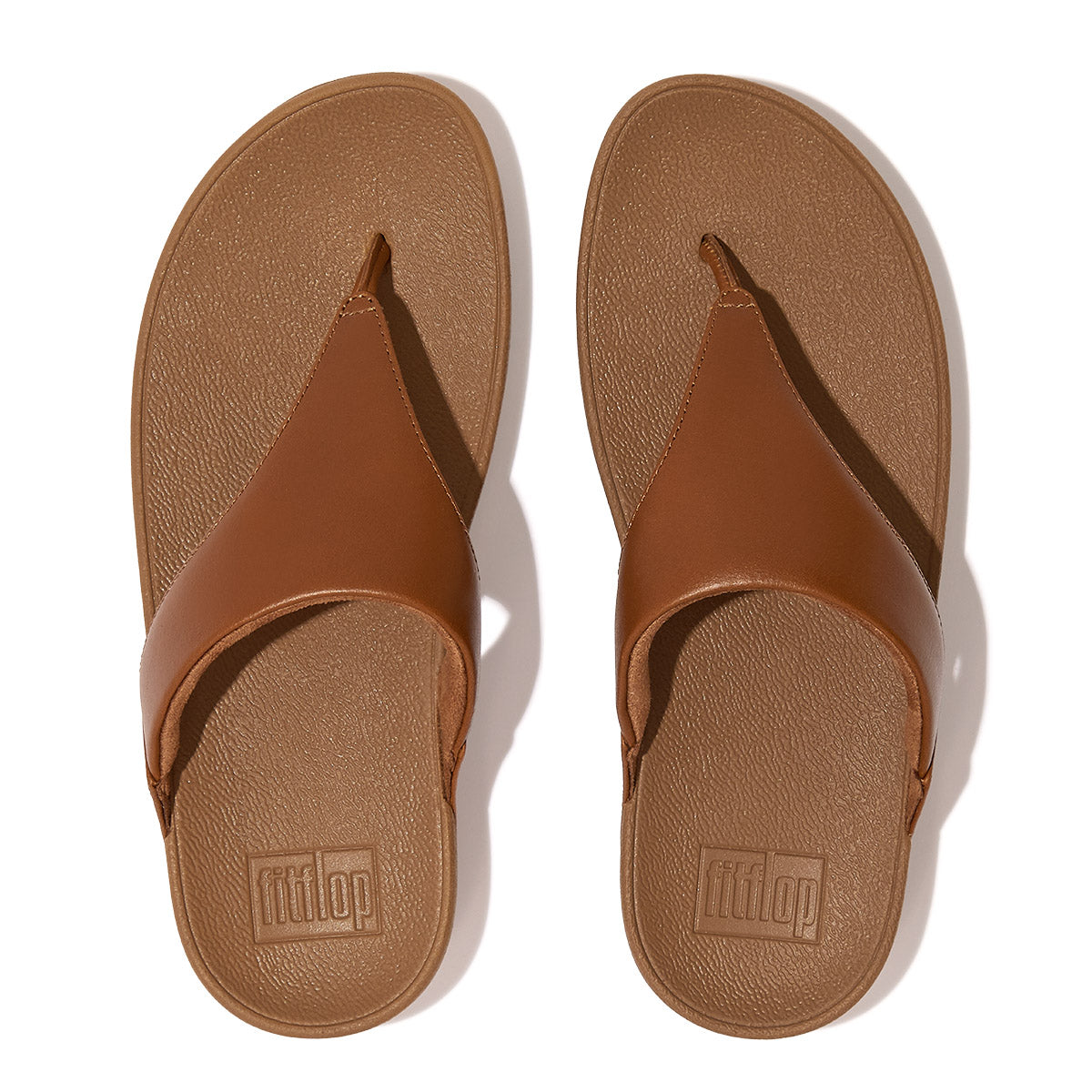 FitFlop Lulu Women's Leather Toe-Post Sandals – Tan