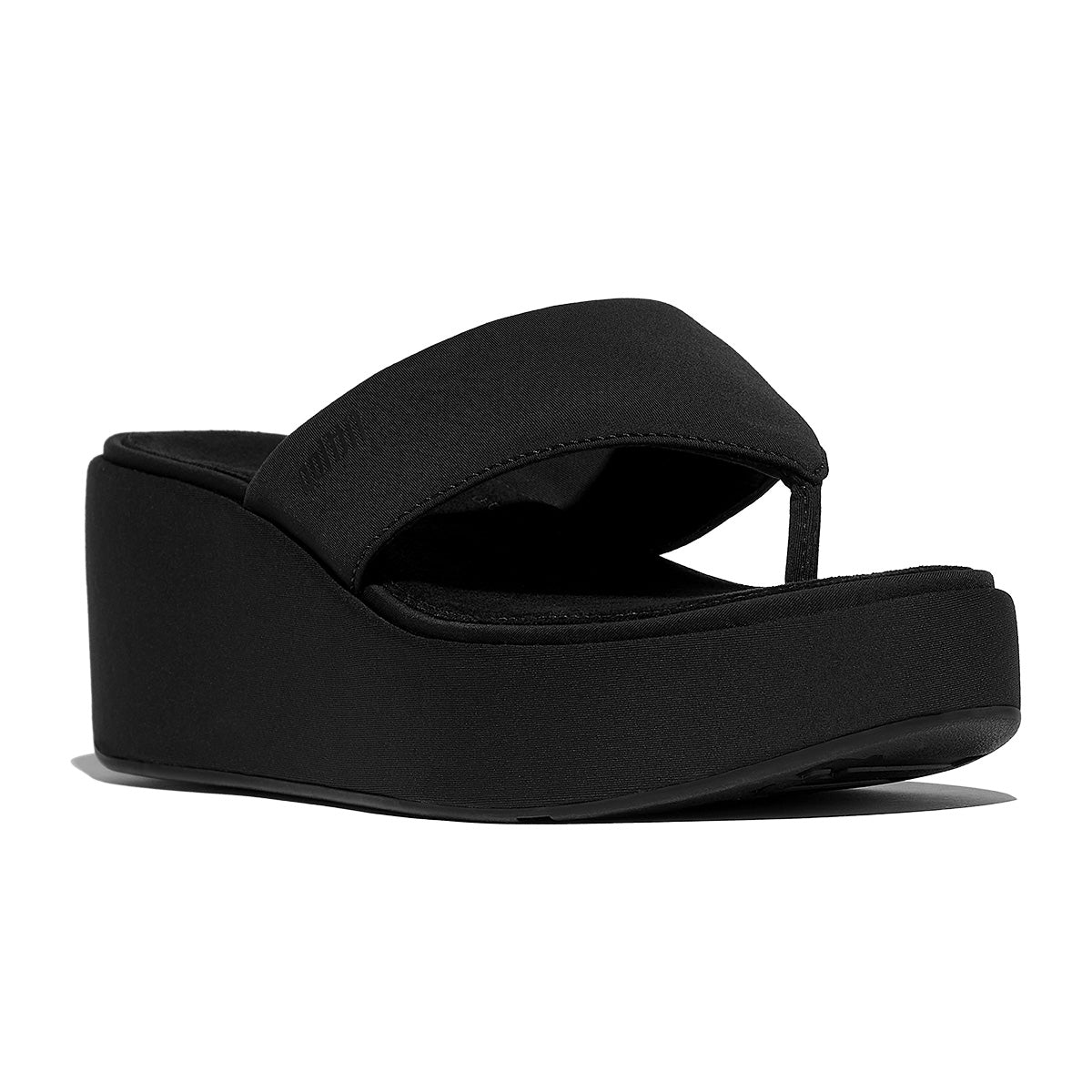 FitFlop Platforms Women's Wedge Toe-Post Sandals – Black