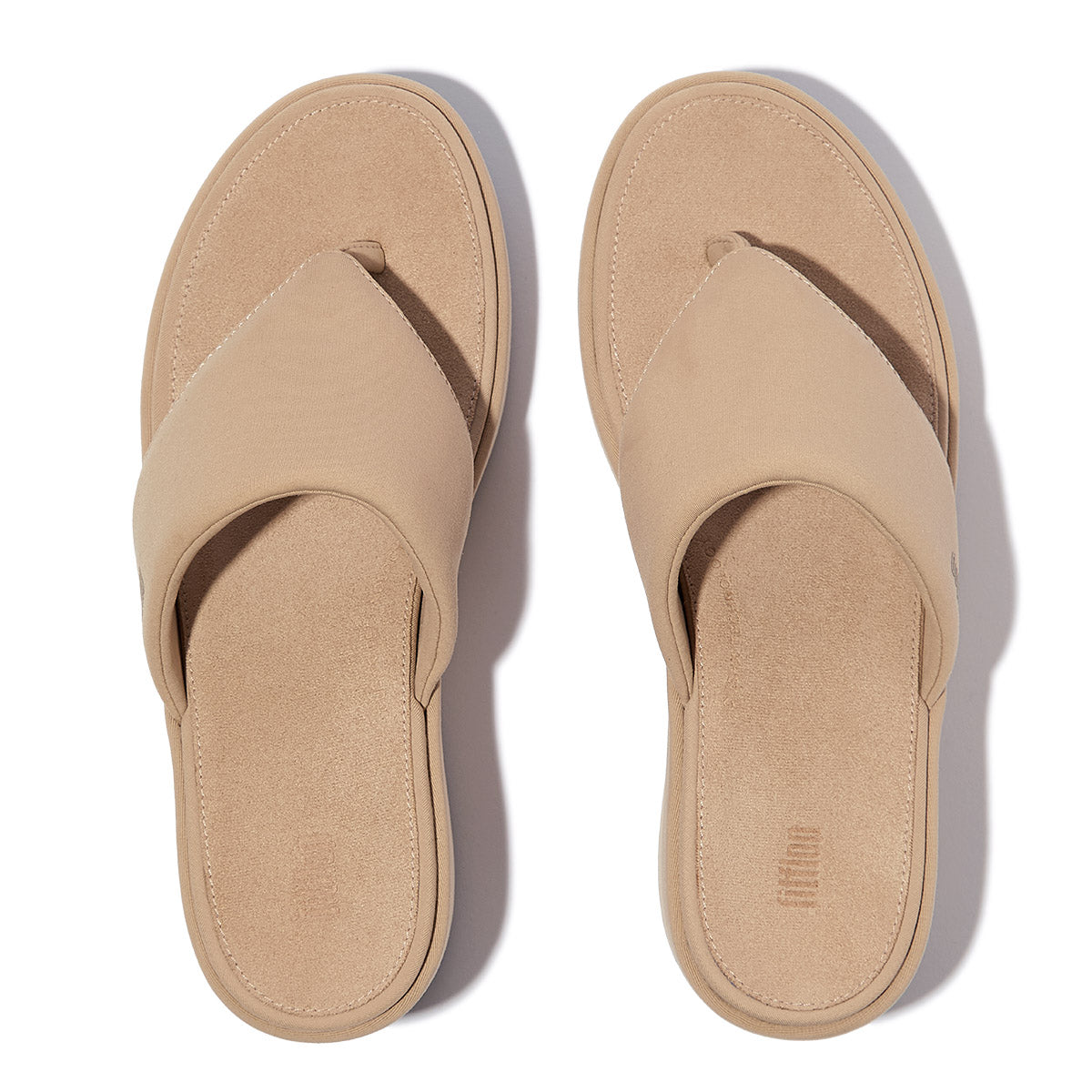 FitFlop Platforms Women's Wedge Toe-Post Sandals – Beige