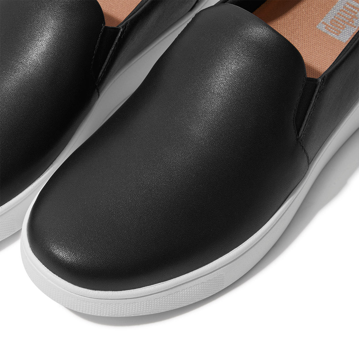 FitFlop Rally Women's Leather Slip-On Skate Sneaker – Black