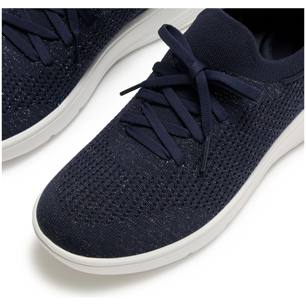FitFlop Super-Q Knit Slip-On Laced Sneakers – Navy