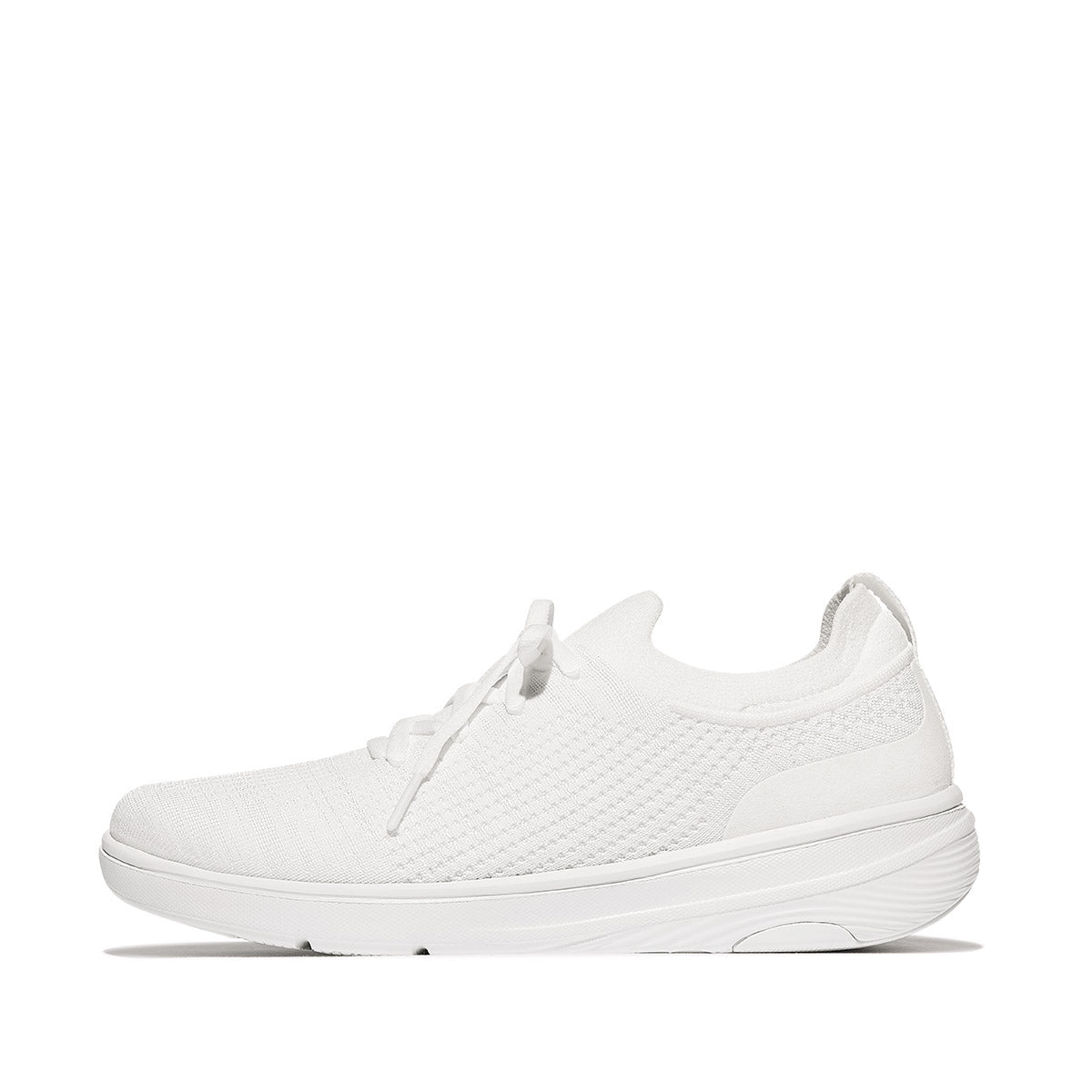 FitFlop Super-Q Knit Slip-On Laced Sneakers – White