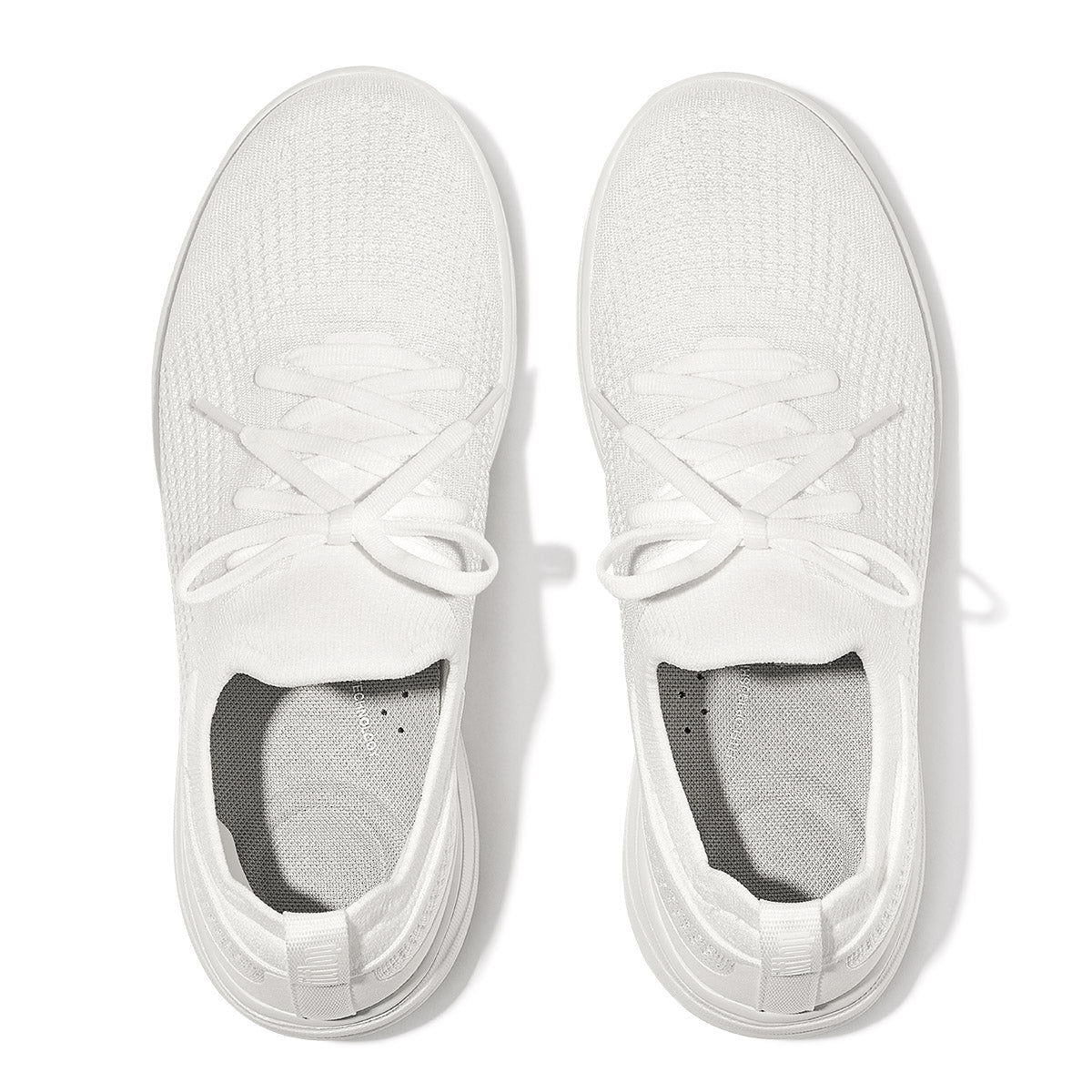 FitFlop Super-Q Knit Slip-On Laced Sneakers – White