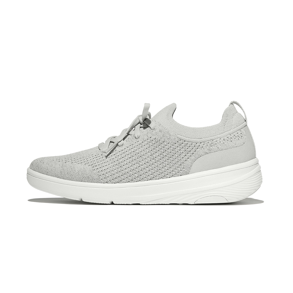 FitFlop Super-Q Knit Slip-On Laced Sneakers – Grey