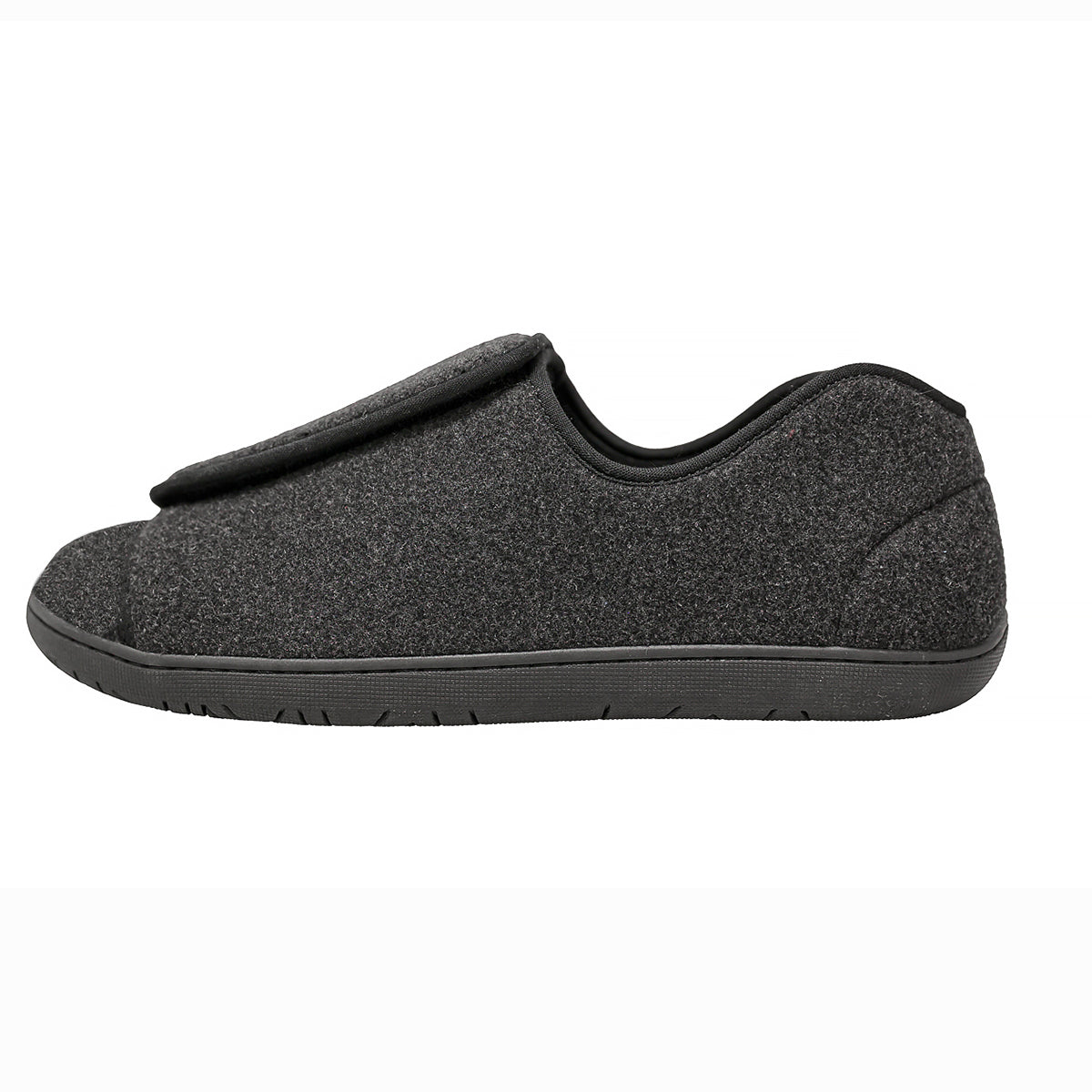 Doctor 2 Black Wool Men's Slippers