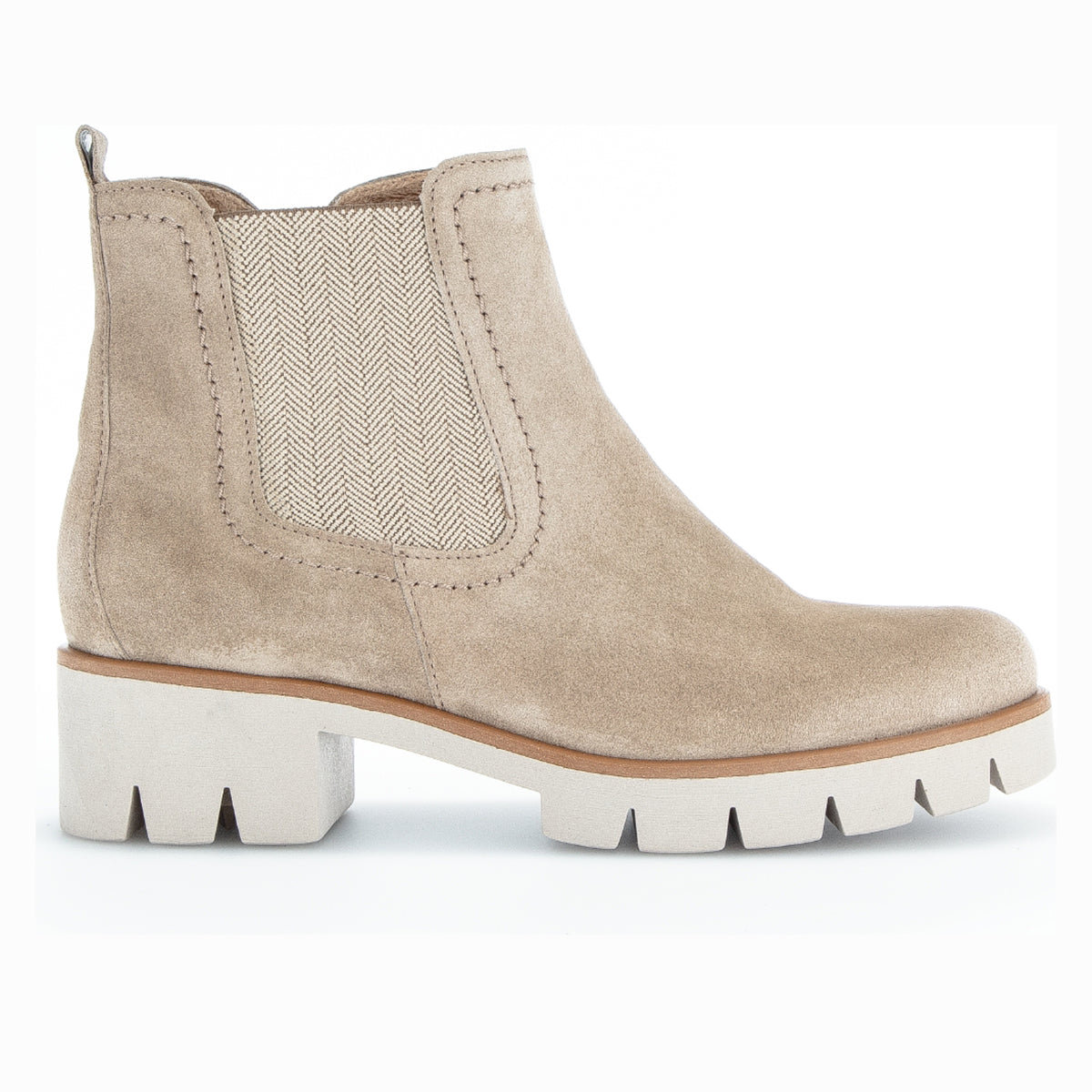 Gabor 710.12 Premium Suede Chelsea Boot – Beige