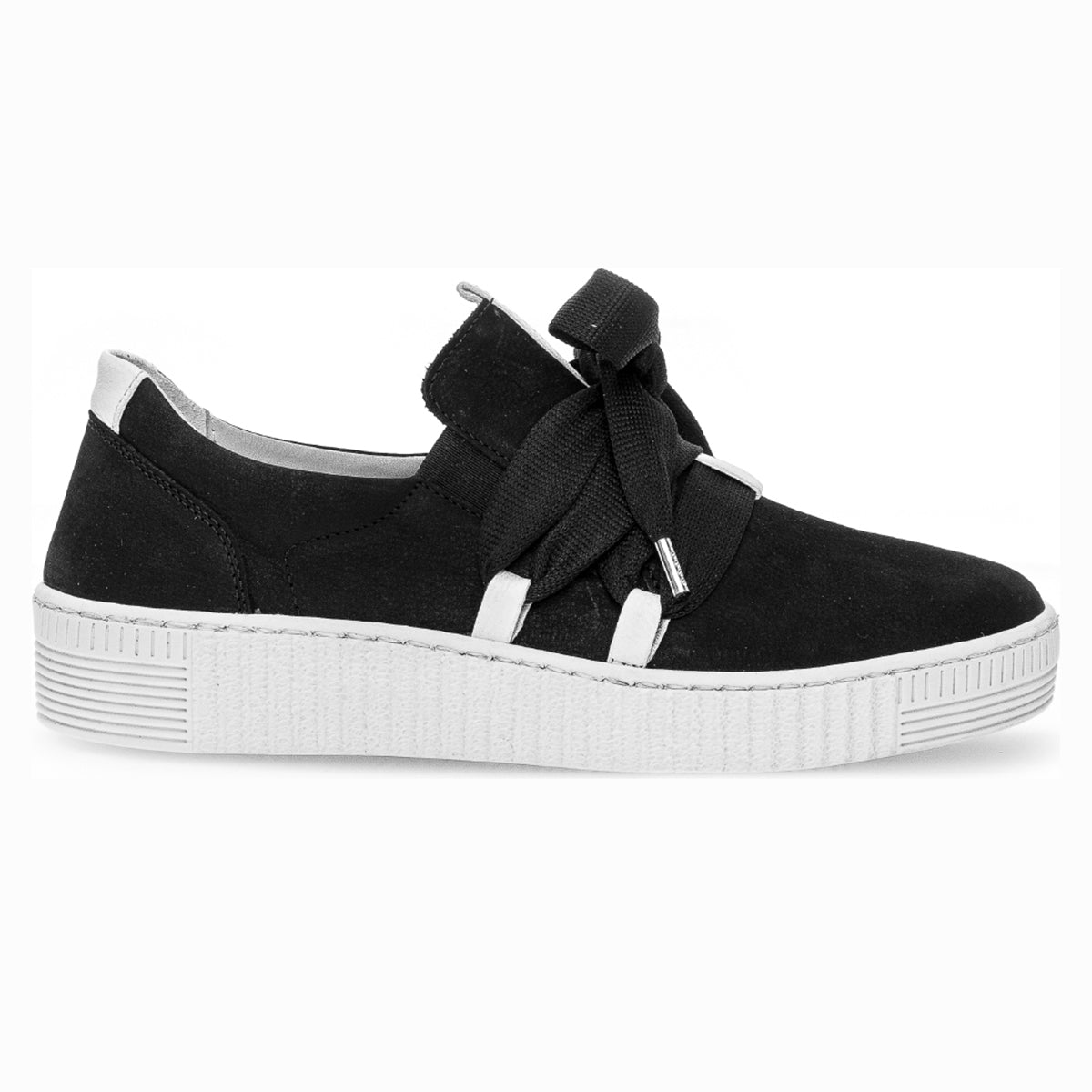 Gabor 333.17 Premium Platform Bow Sneaker - Black