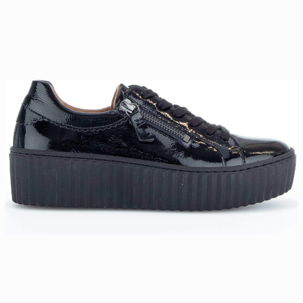 Gabor 200.97 Platform Leather Sneaker – Black Patent