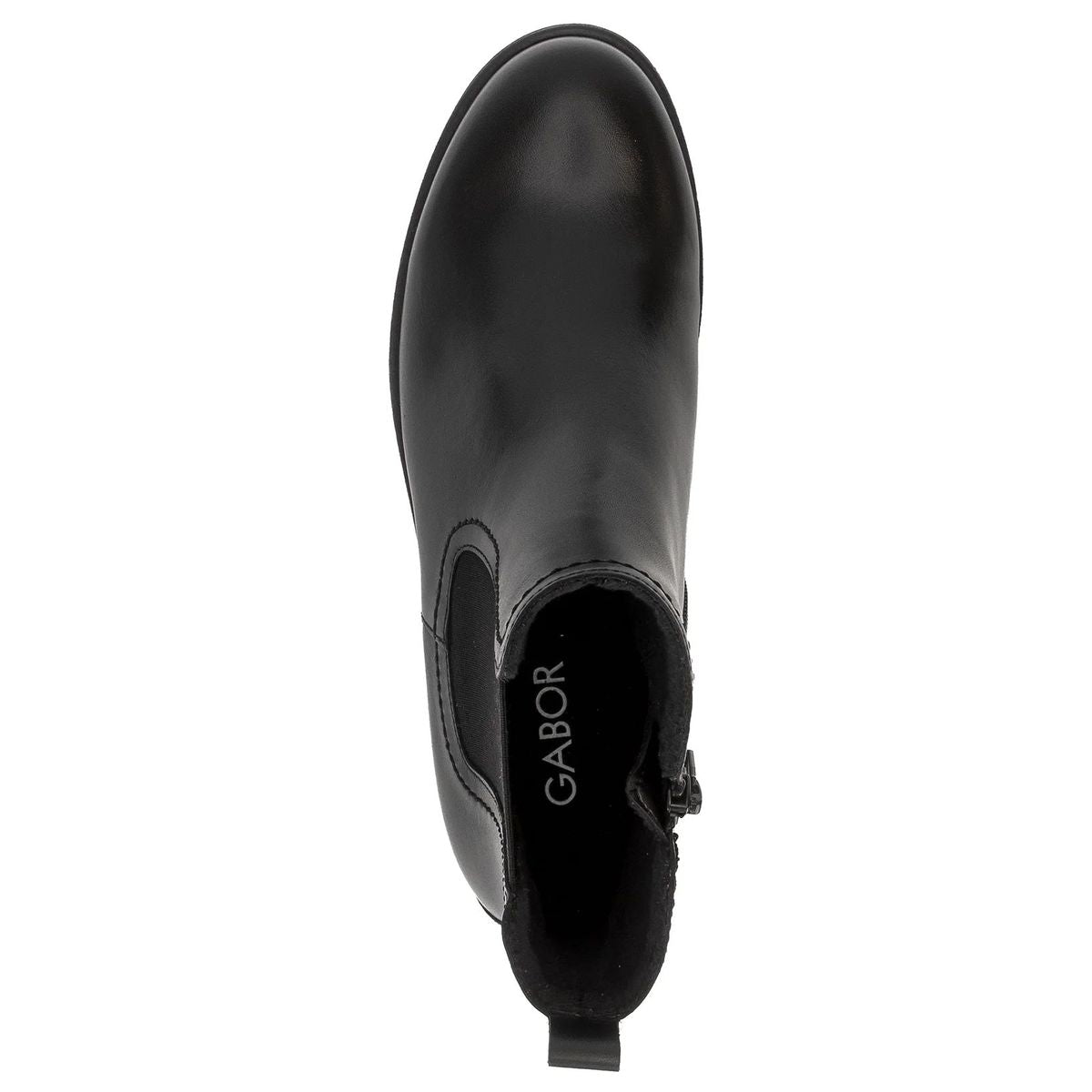 Gabor 8018.01 Susan Women's Leather Chelsea Zip Boot – Black