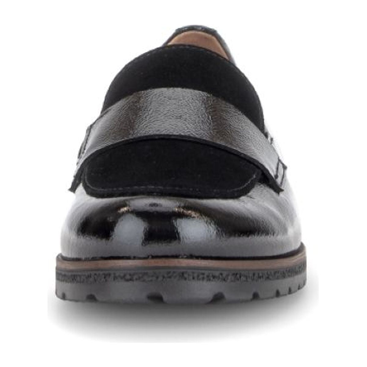 Gabor 4005.01 Payton Women's Leather Suede Loafers – Black Patent