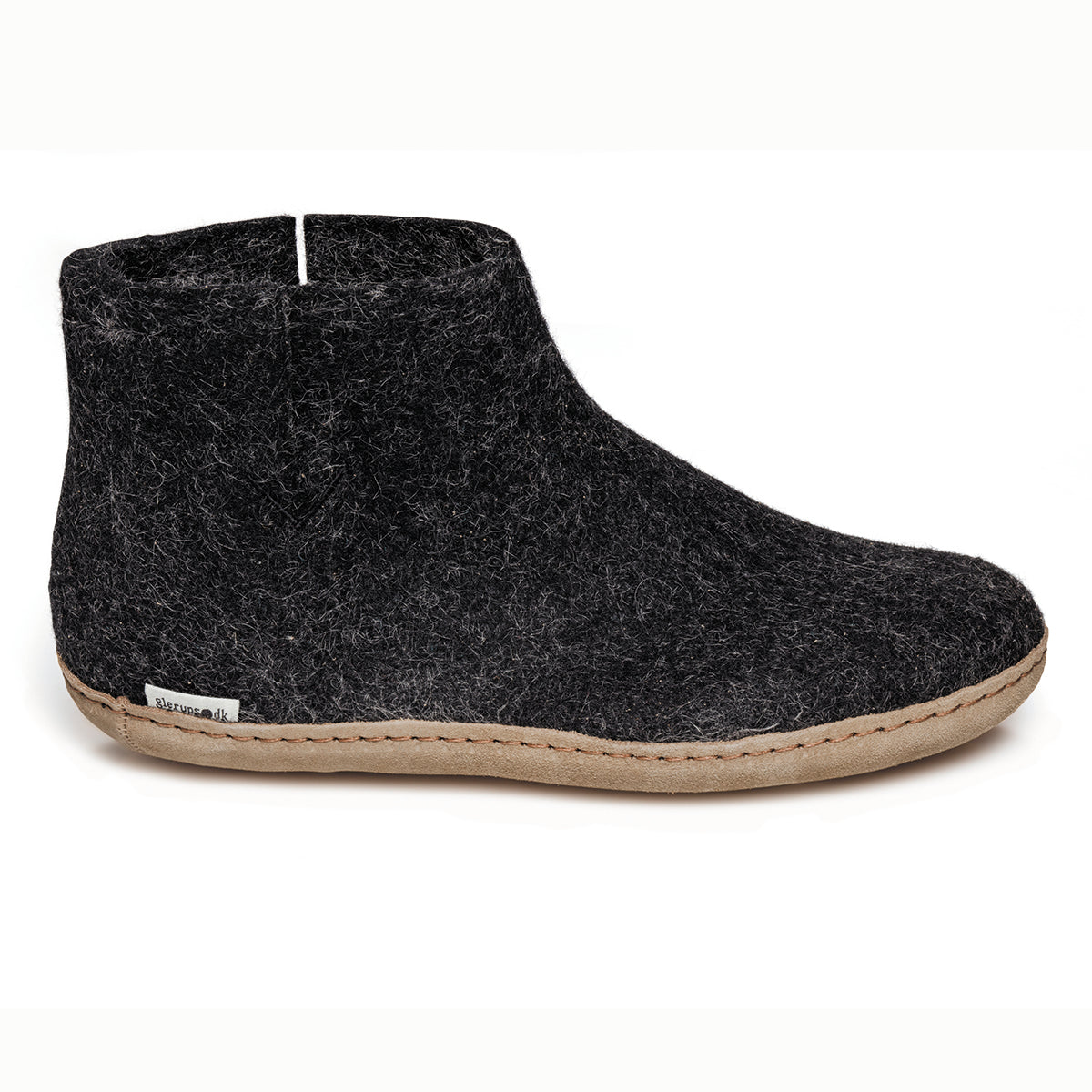 Glerups Slipper Boot Leather Sole in Black