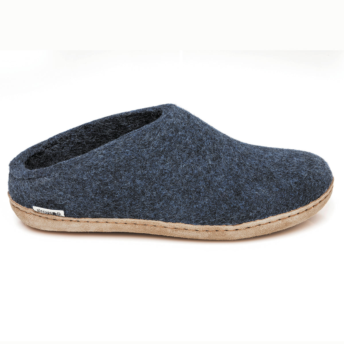 Glerups Wool Slip-On Shoe with Leather Sole – Denim