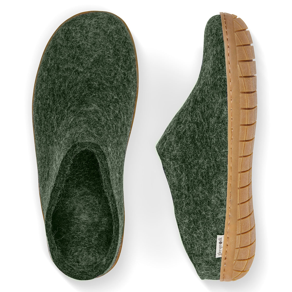 Glerups Slip On Rubber Sole in Forest Green