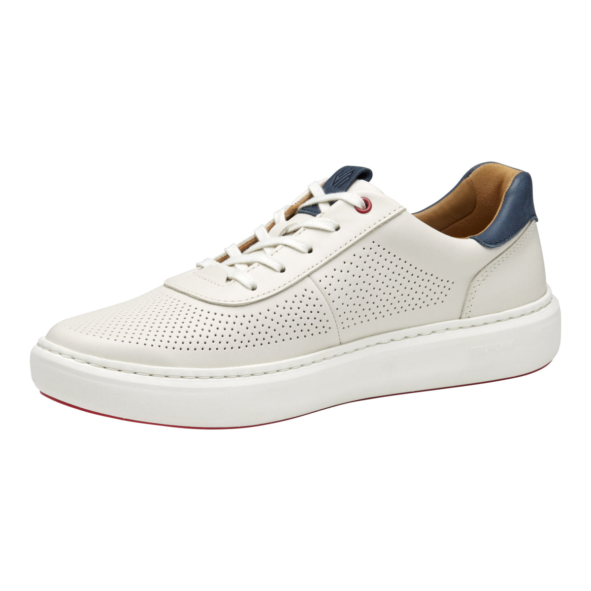 Johnston & Murphy Anders Perfed U-Throat Men's Sneaker in White