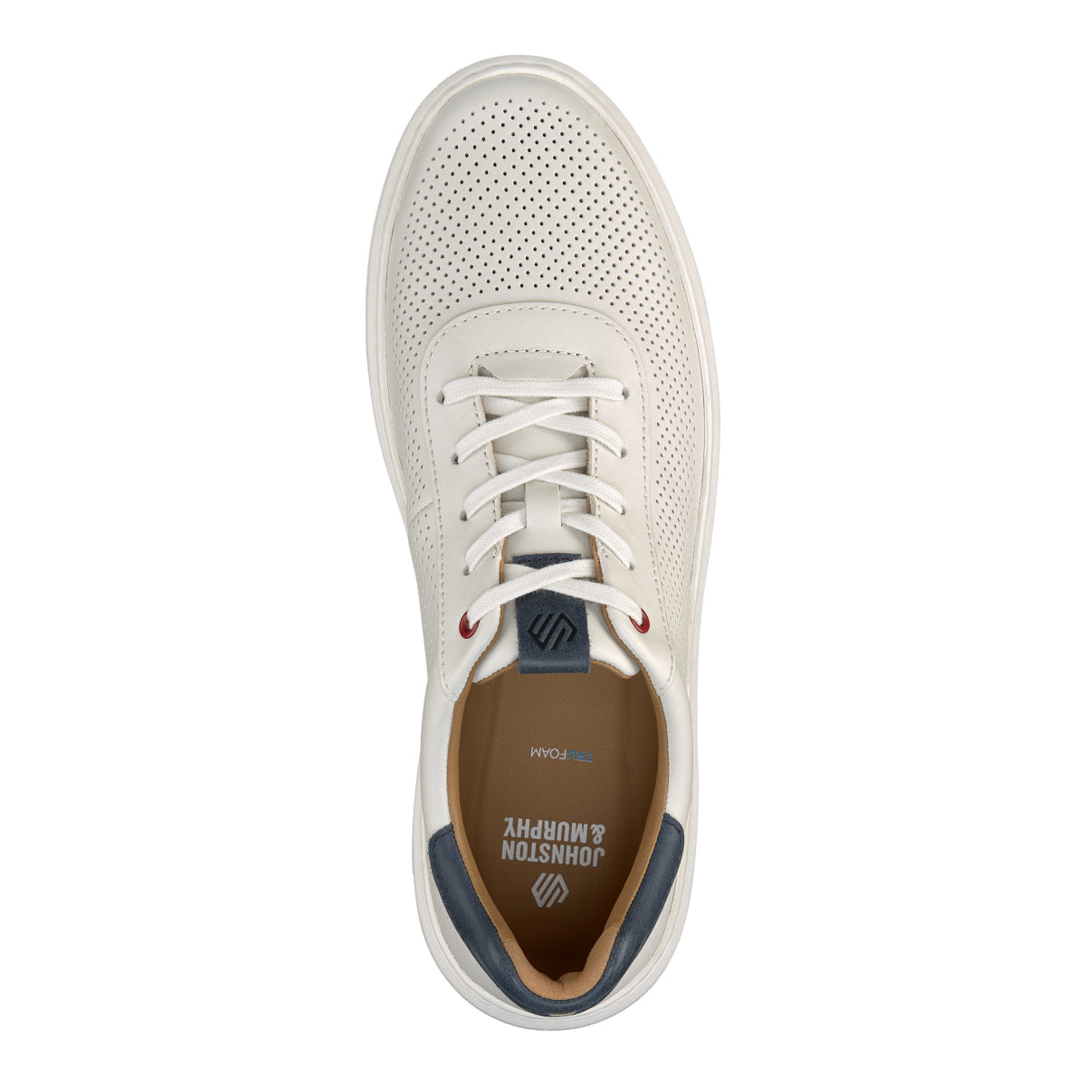 Johnston & Murphy Anders Perfed U-Throat Men's Sneaker in White