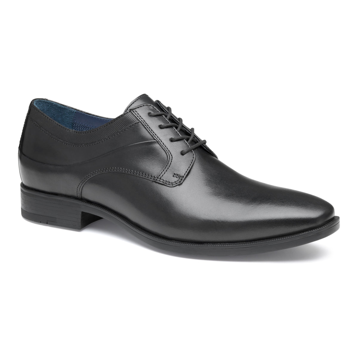Johnson & Murphy Gibbons Plain Toe Men's Dress Shoe in Black. Black dress shoe, comfotable shoes, Johnson & Murphy Gibbons plain toe, Gibbons black Oxford, TRUFOAM dress shoe, men's plain toe dress shoe Canada, professional Oxford men Toronto. all day wear. Style #15-8661