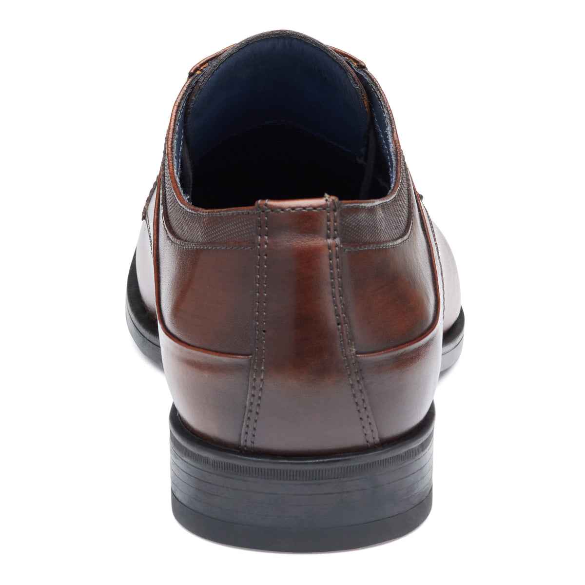 Johnston & Murphy Gibbons Plain Toe Men's Dress Shoe in Mahogany