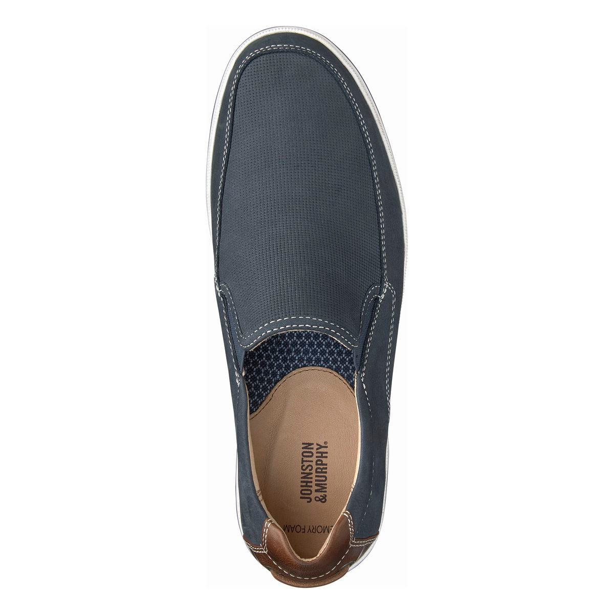 Johnston & Murphy McGuffey Perforated Men's Slip-On in Navy