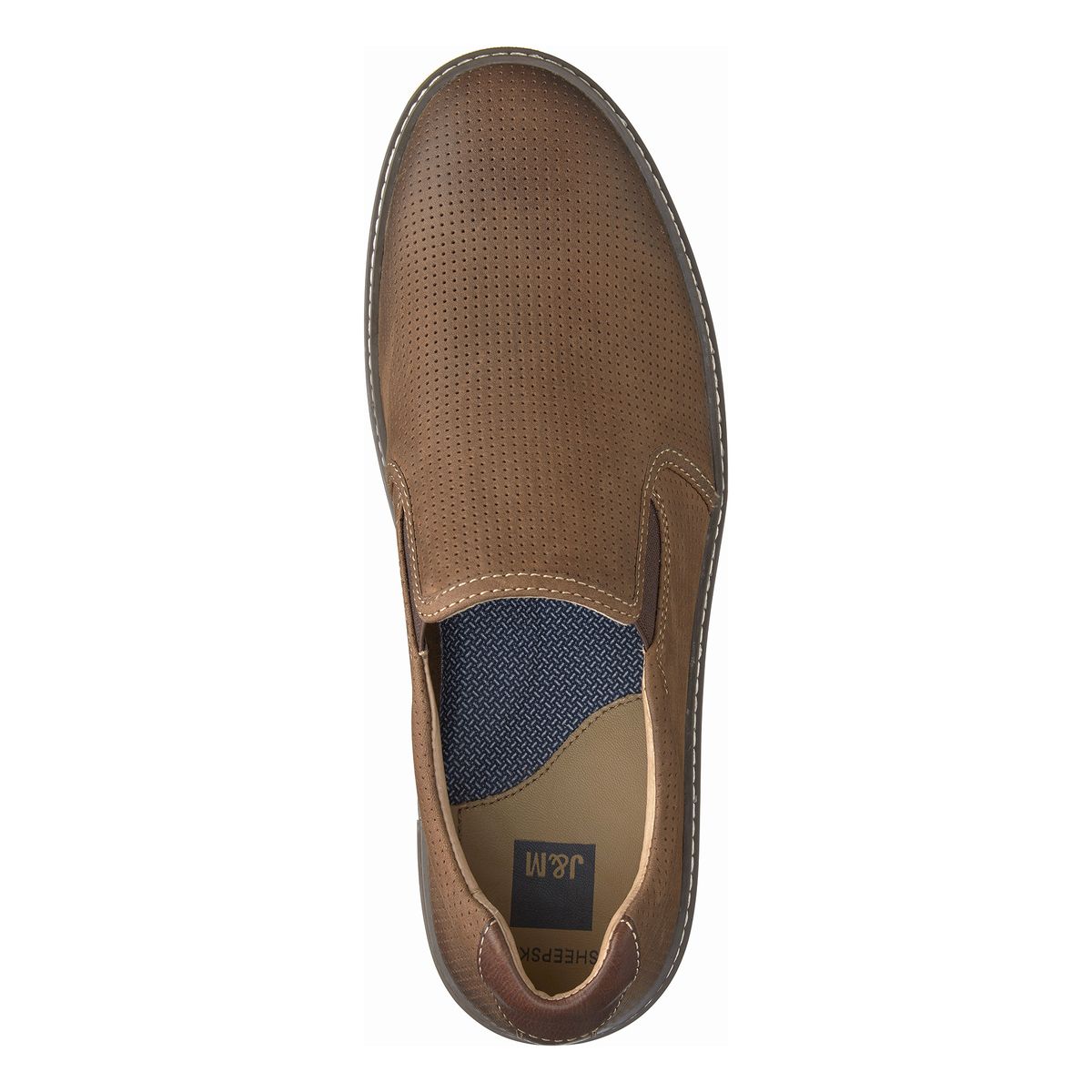 Johnston & Murphy McGuffey Perforated Men's Slip-On in Tan