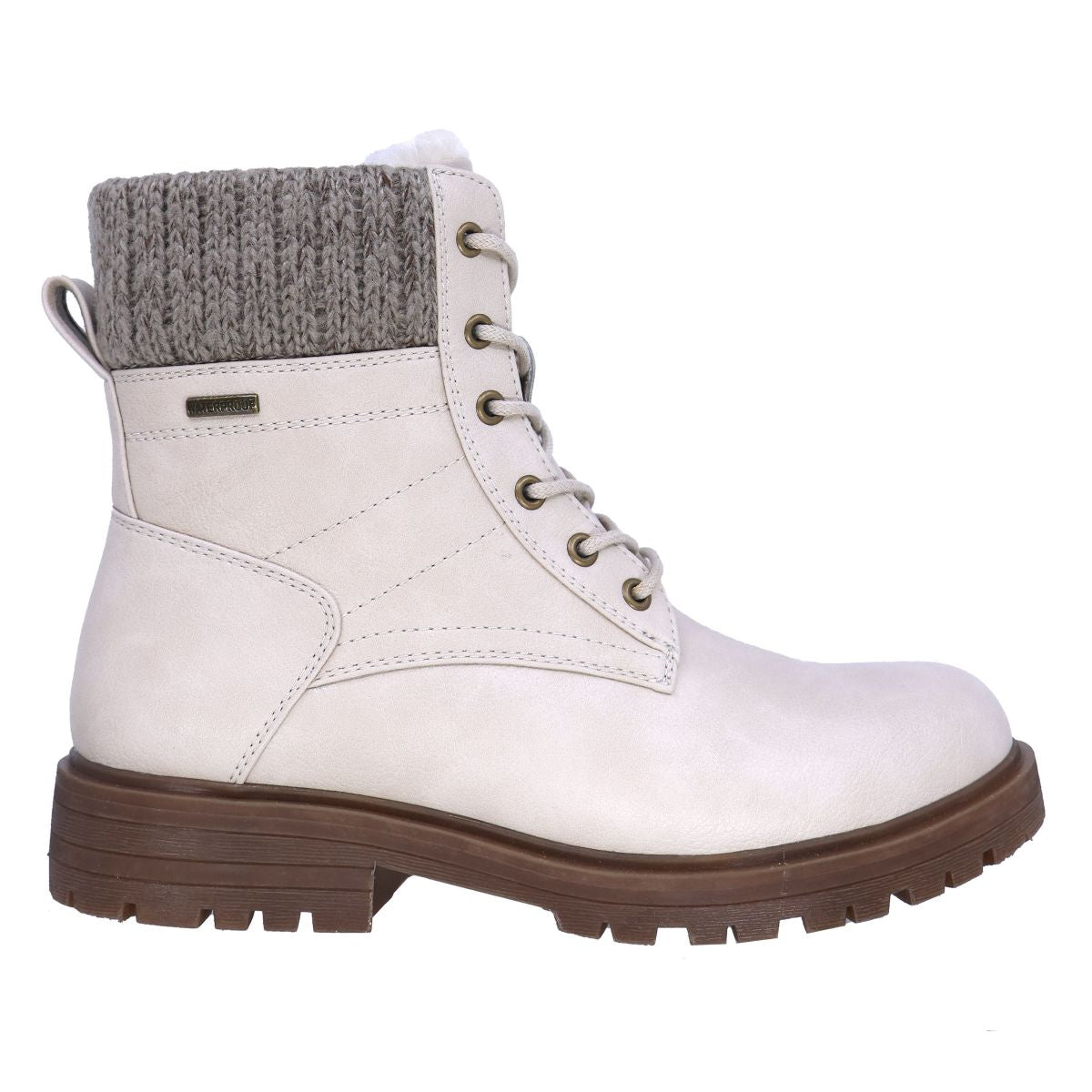 Lady Comfort Katherine Women's Flip Grip Waterproof Boot - Beige