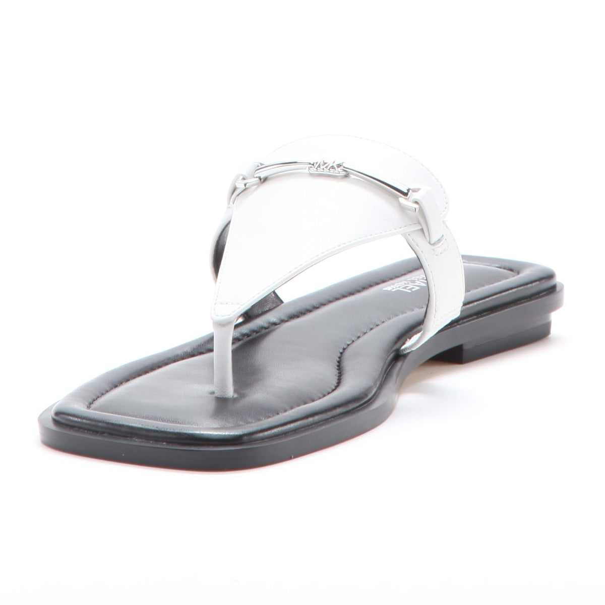 Michael Kors Lena Leather T-Strap Sandal in White