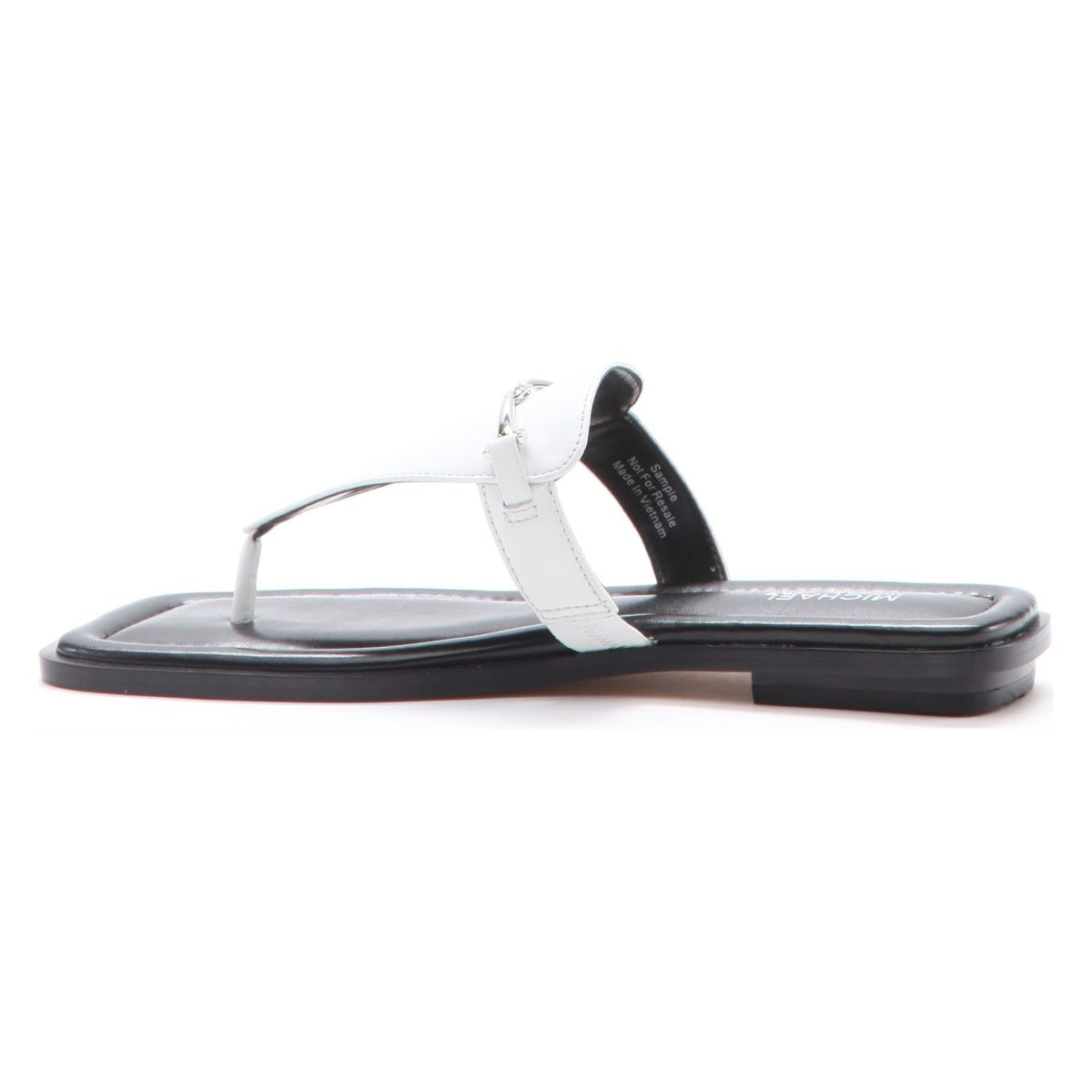 Michael Kors Lena Leather T-Strap Sandal in White
