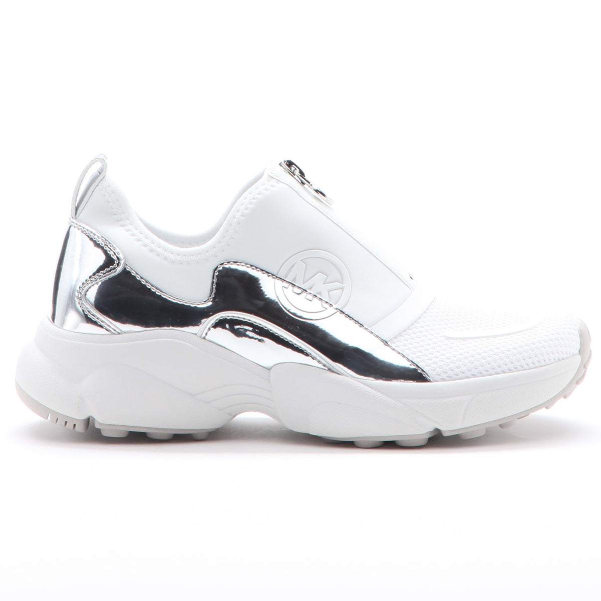 Michael Kors Sami Zip Sneaker in Silver