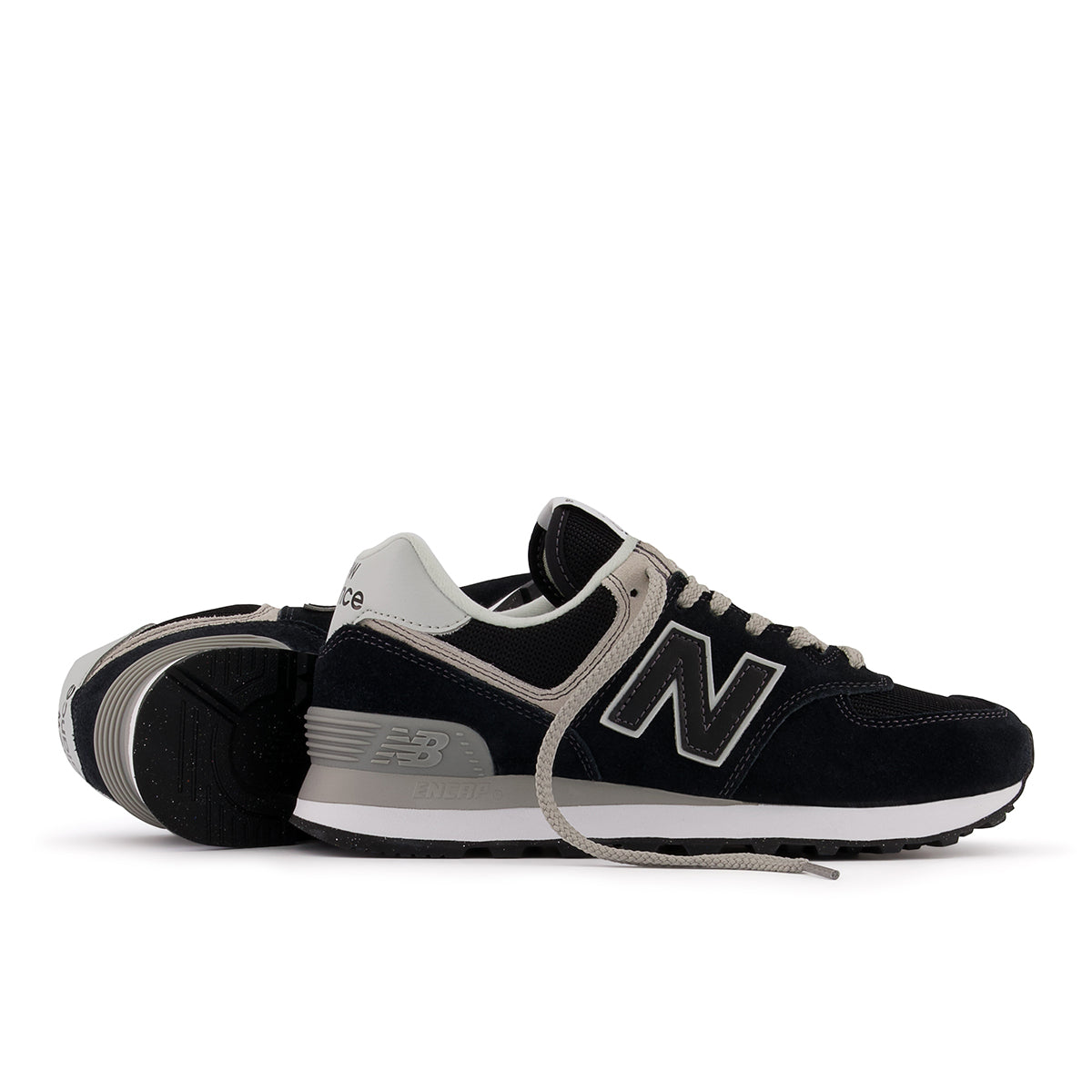 New Balance Women’s 574 Core Sneaker — Black/White
