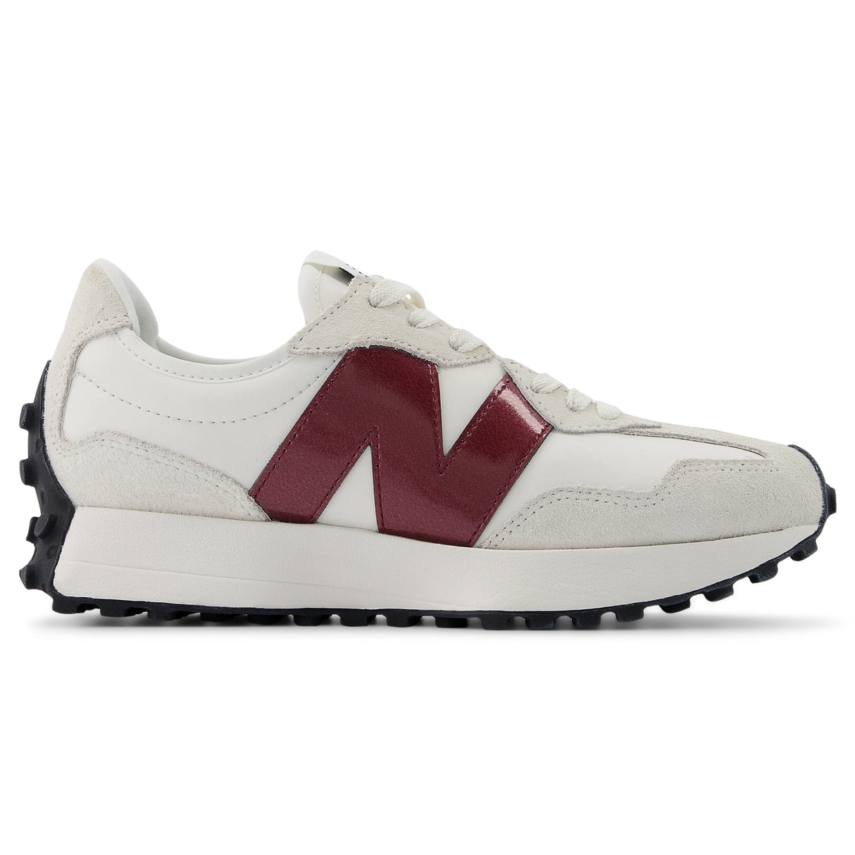 New Balance Women’s 327 Classic Retro Runner — Sea Salt/Burgundy