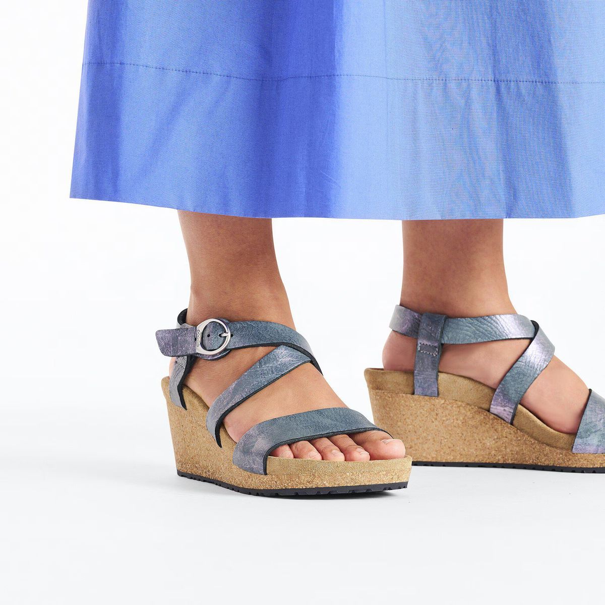 Sibyl Wedge Metallic Sandals