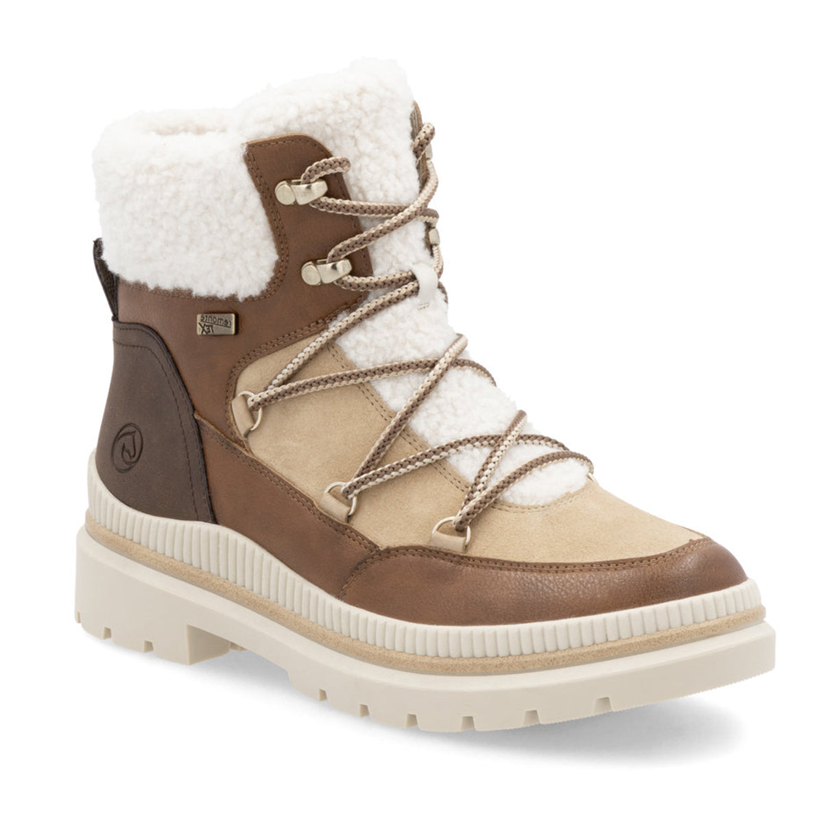 Remonte D0C80 Women's Winter Boot in Brown, high-quality leather warm lining, practical design, durable flexible sole. Style #D0C80-22