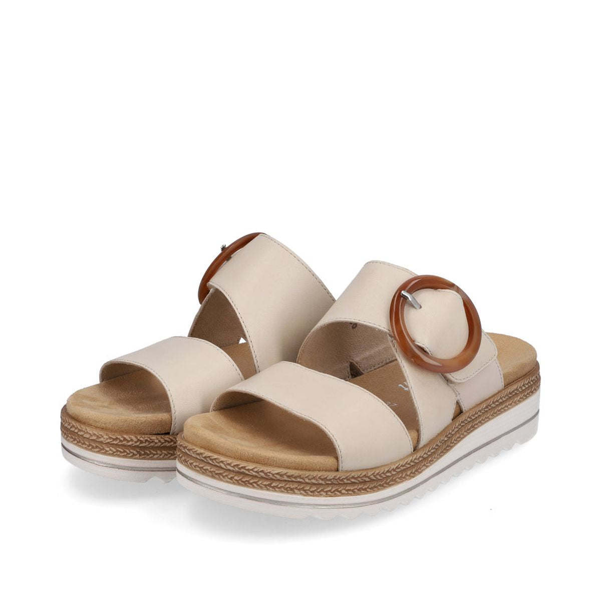 Remonte D0Q51 Women's Mule Sandals in Beige