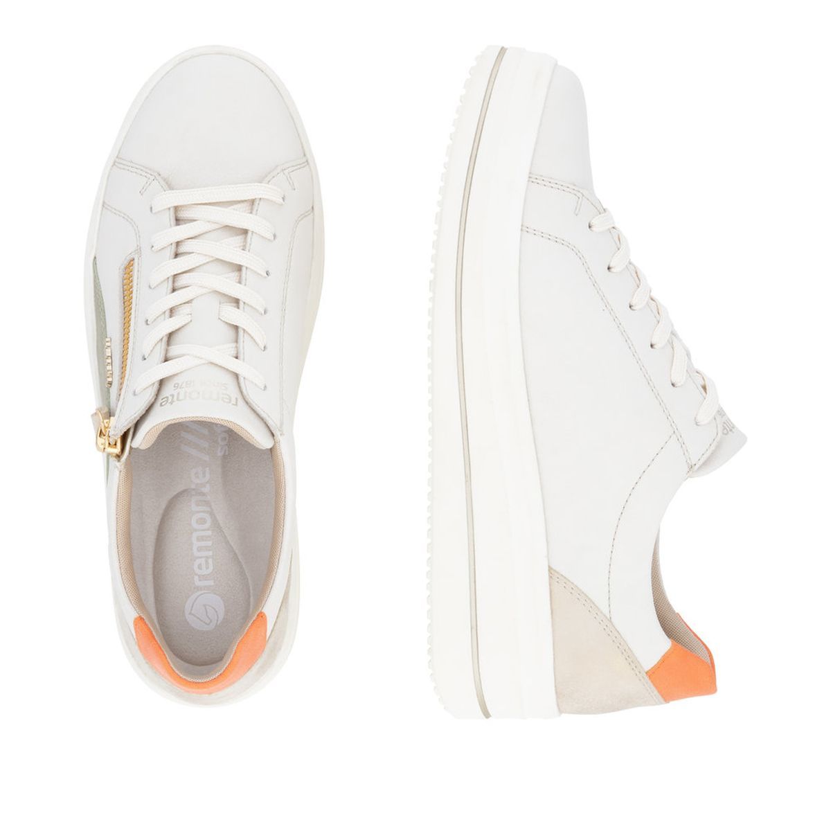 Remonte D1C01 Women's Real Leather Shoes in White