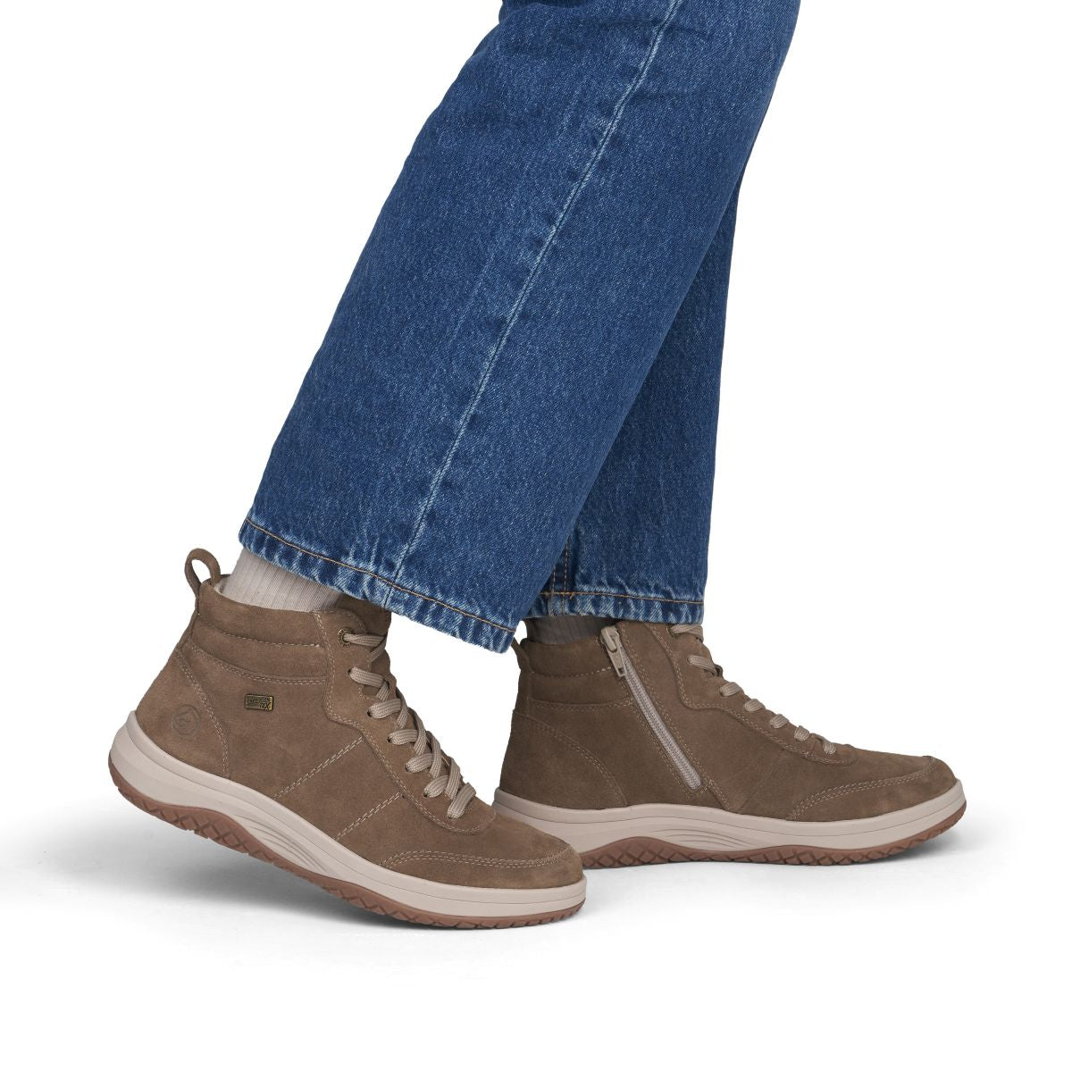 Remonte D3Q70 Women's Lace Zip Boot – Brown