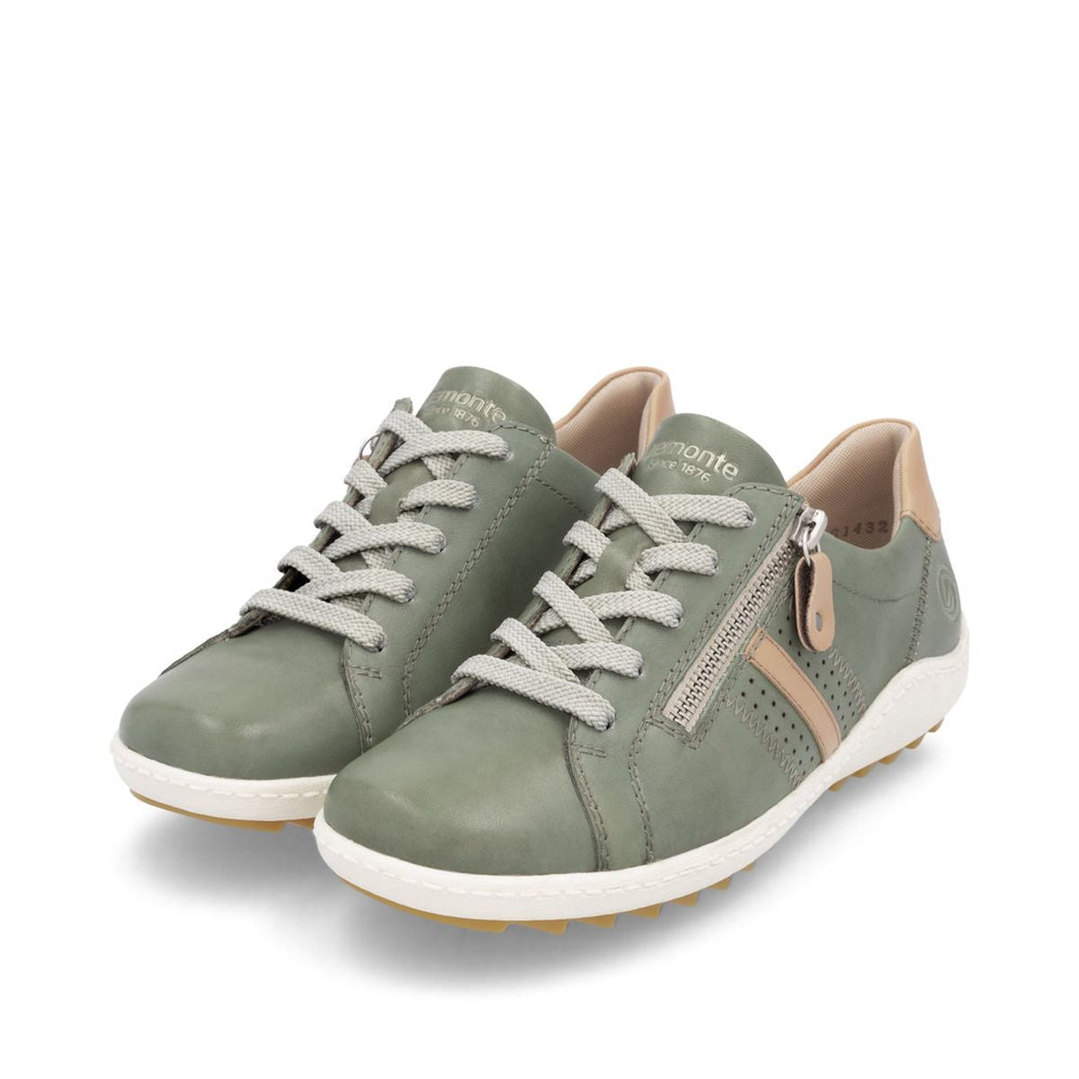 Remonte R1432 Women's Lace Up Shoe in Green