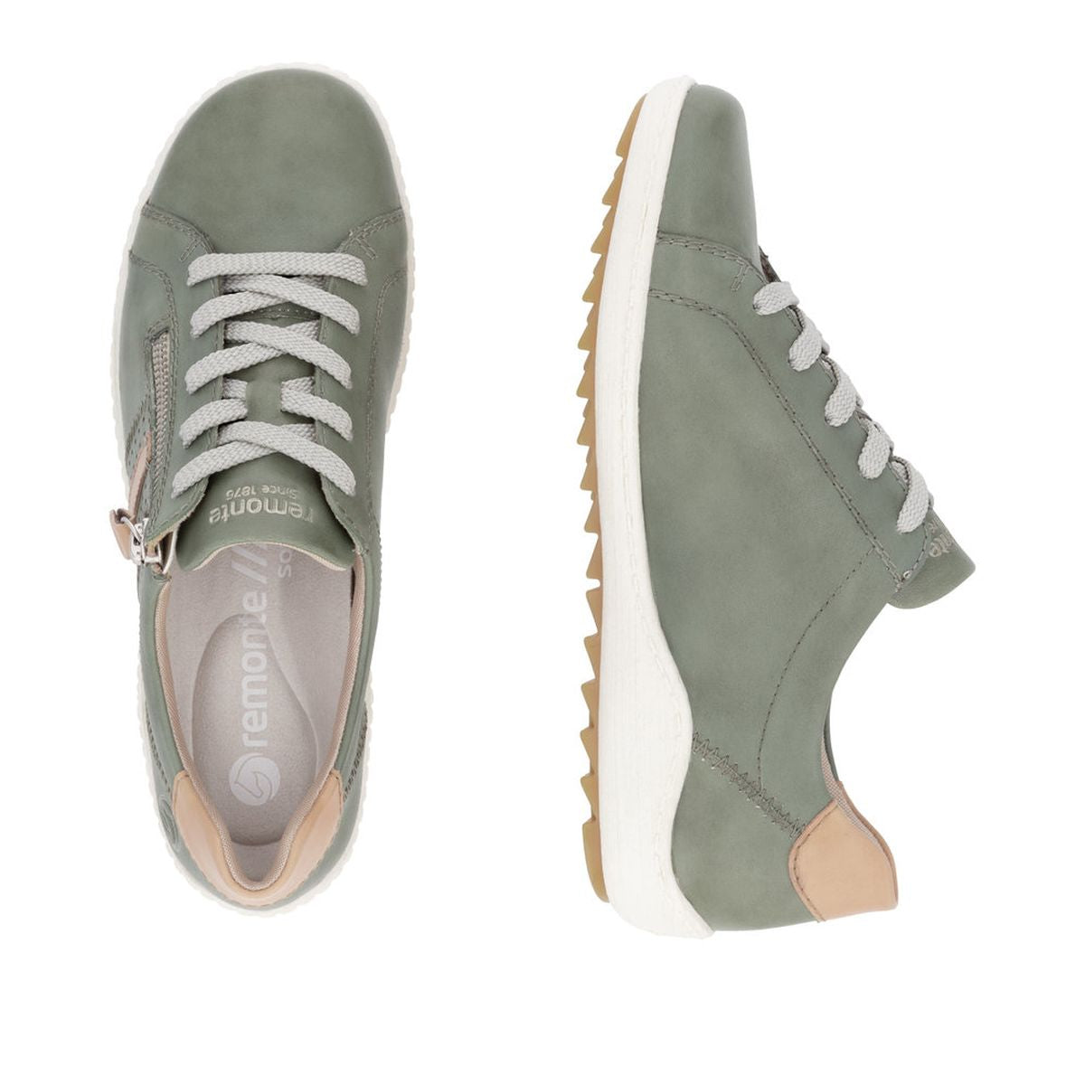 Remonte R1432 Women's Lace Up Shoe in Green