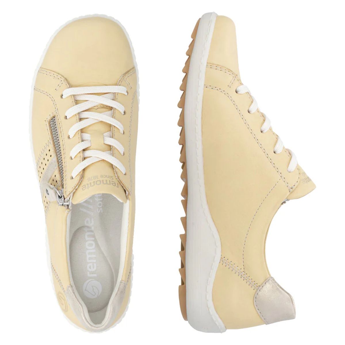 Remonte R1432 Women's Lace Up Shoe in Yellow