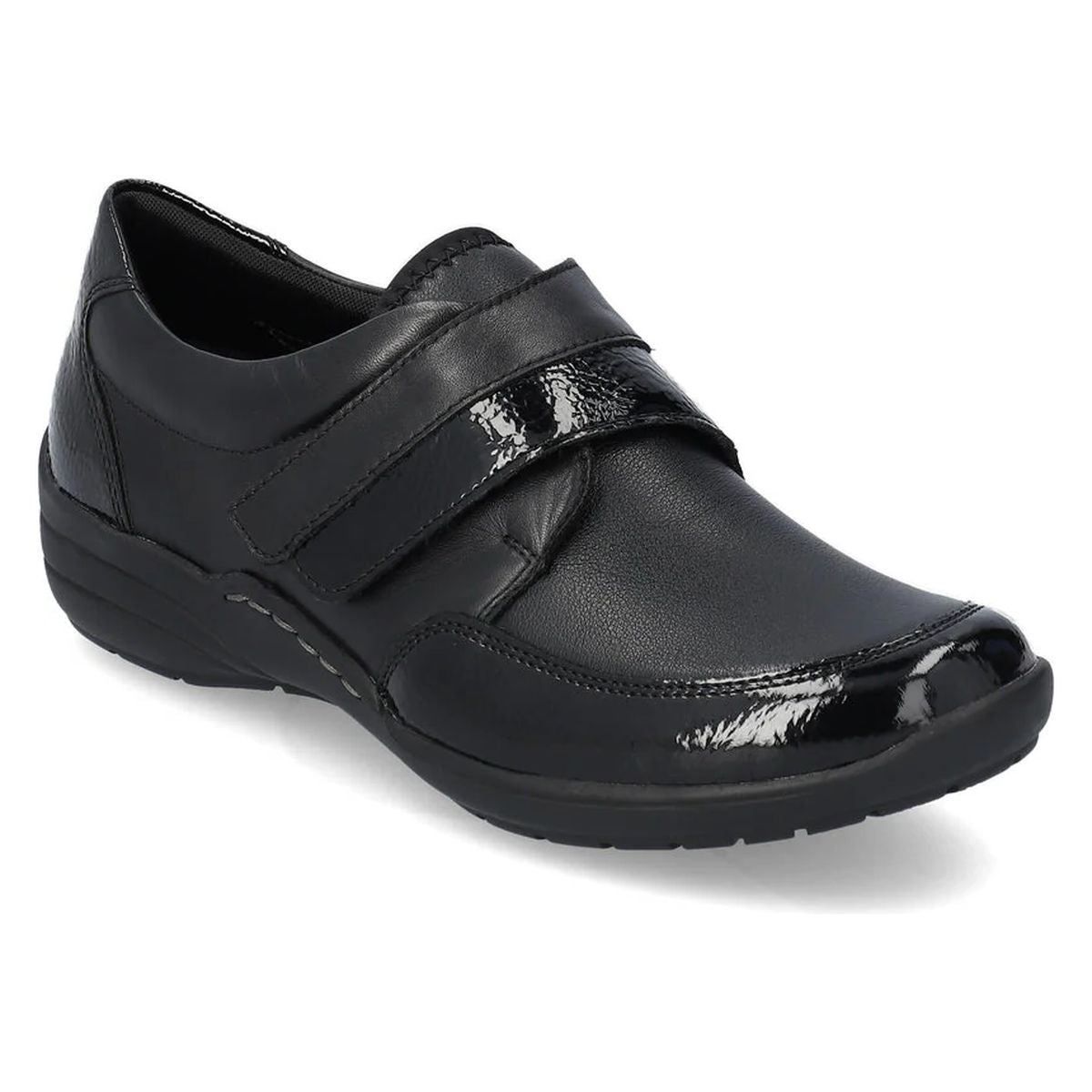 Remonte R7600 Women's Slip On Shoe in Black Patent