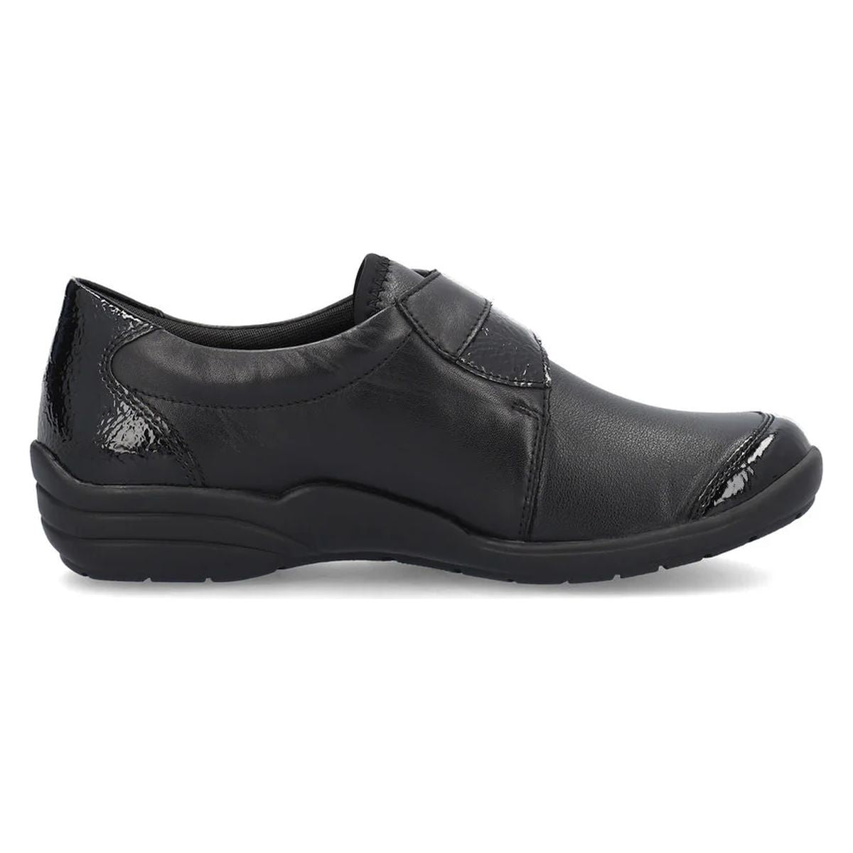 Remonte R7600 Women's Slip On Shoe in Black Patent