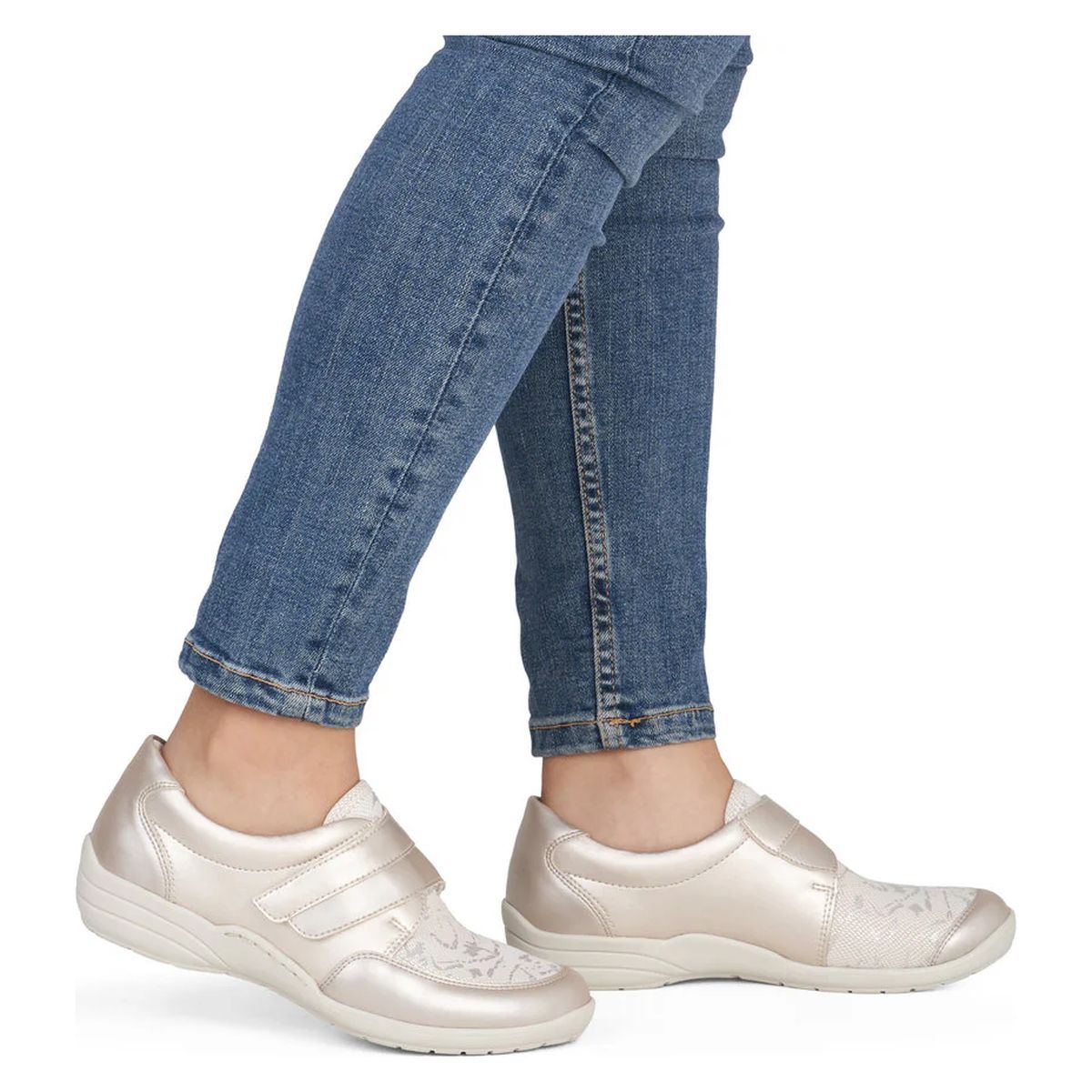 Remonte R7600 Women's Slip On Shoe in Metallic