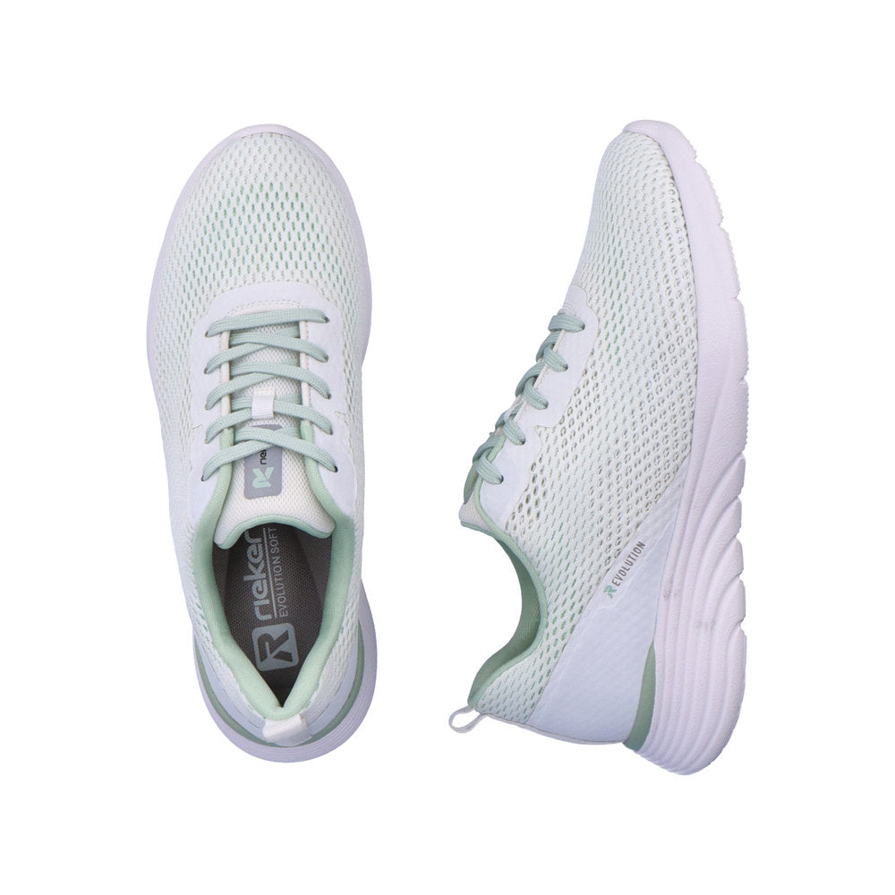 Rieker Evolution Women's Casual Lace Sneaker – White