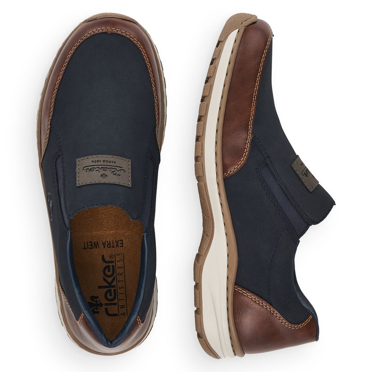 Rieker Men's Slip-On Shoe – Blue Multi