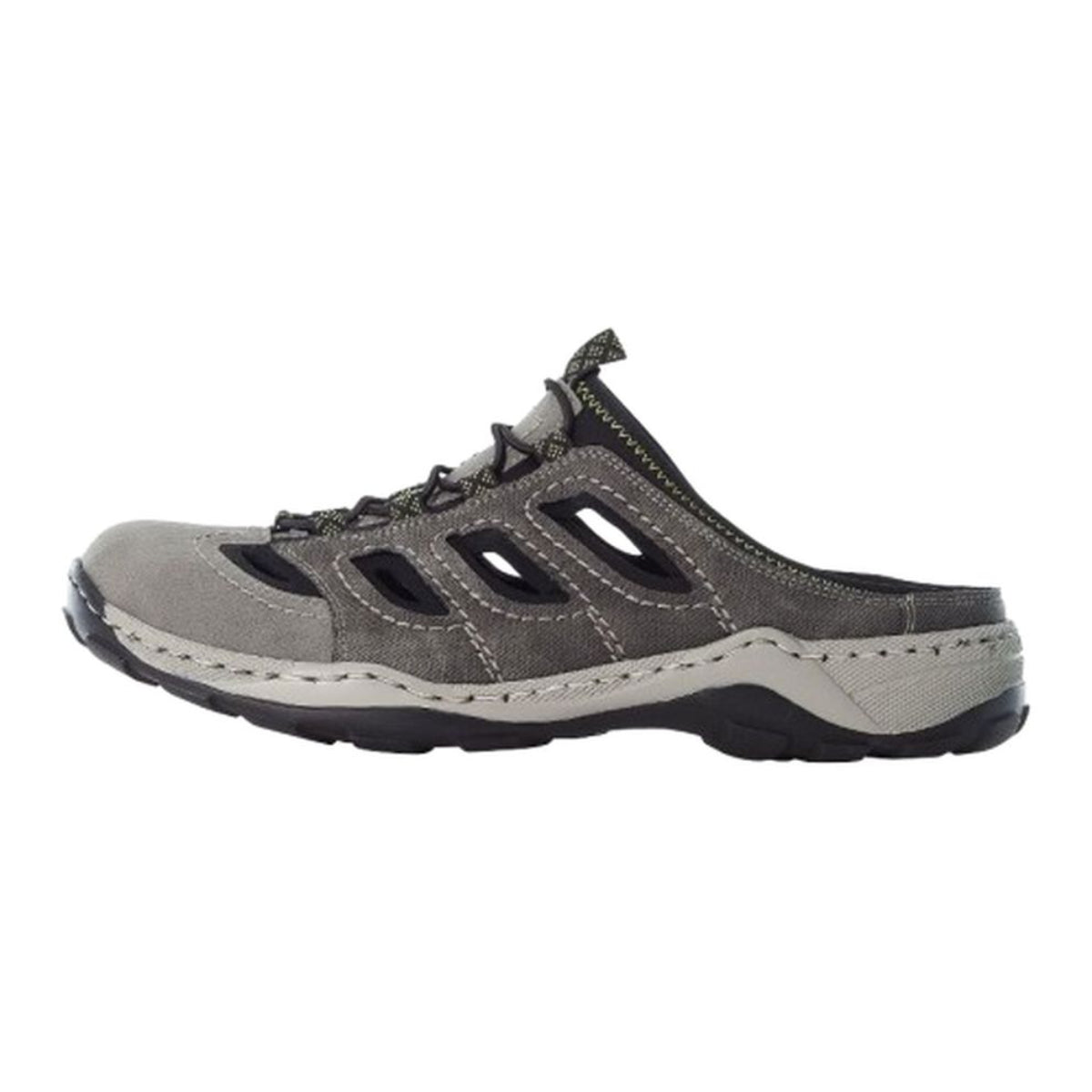 Rieker 08096 Men's Clog Sandals – Grey