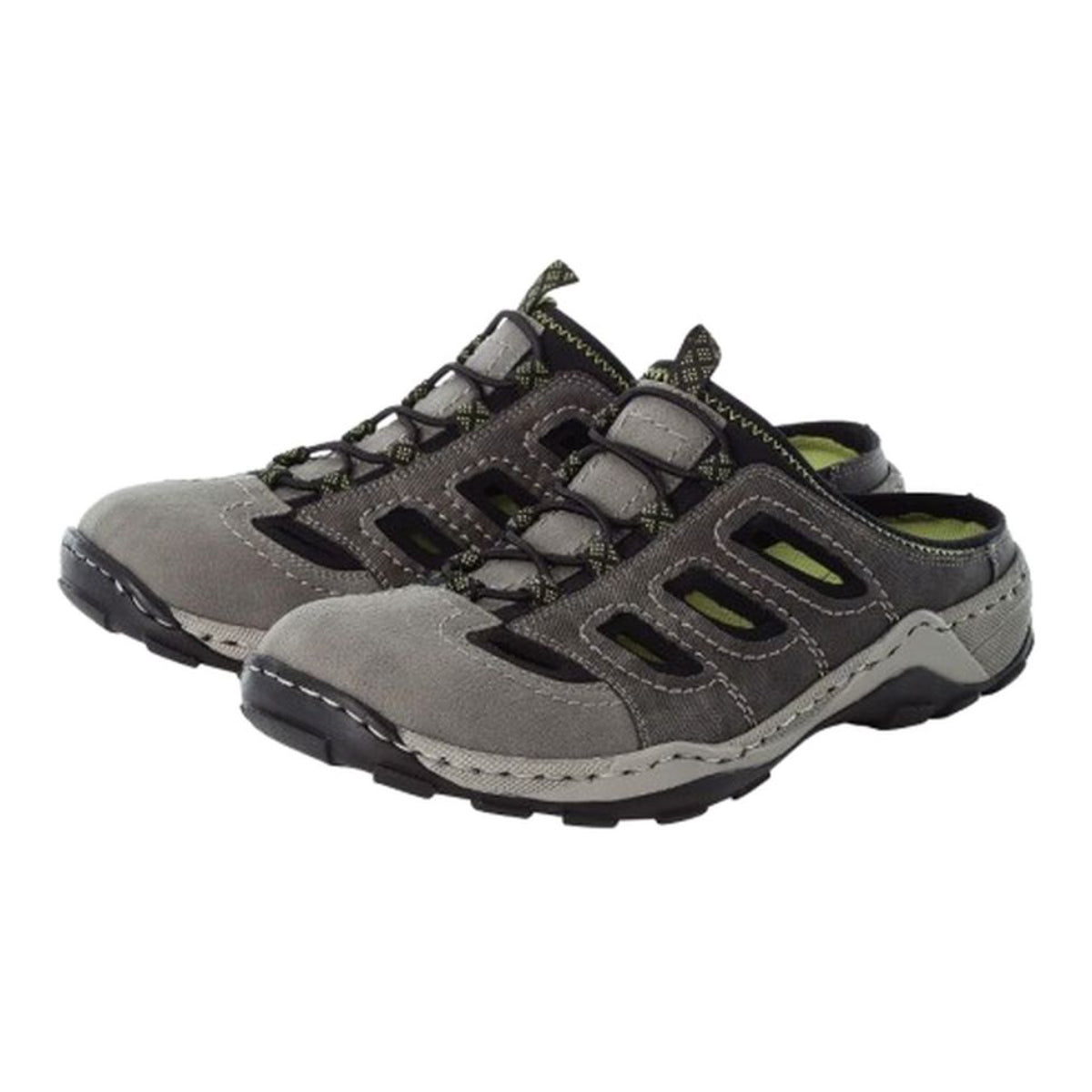 Rieker 08096 Men's Clog Sandals – Grey