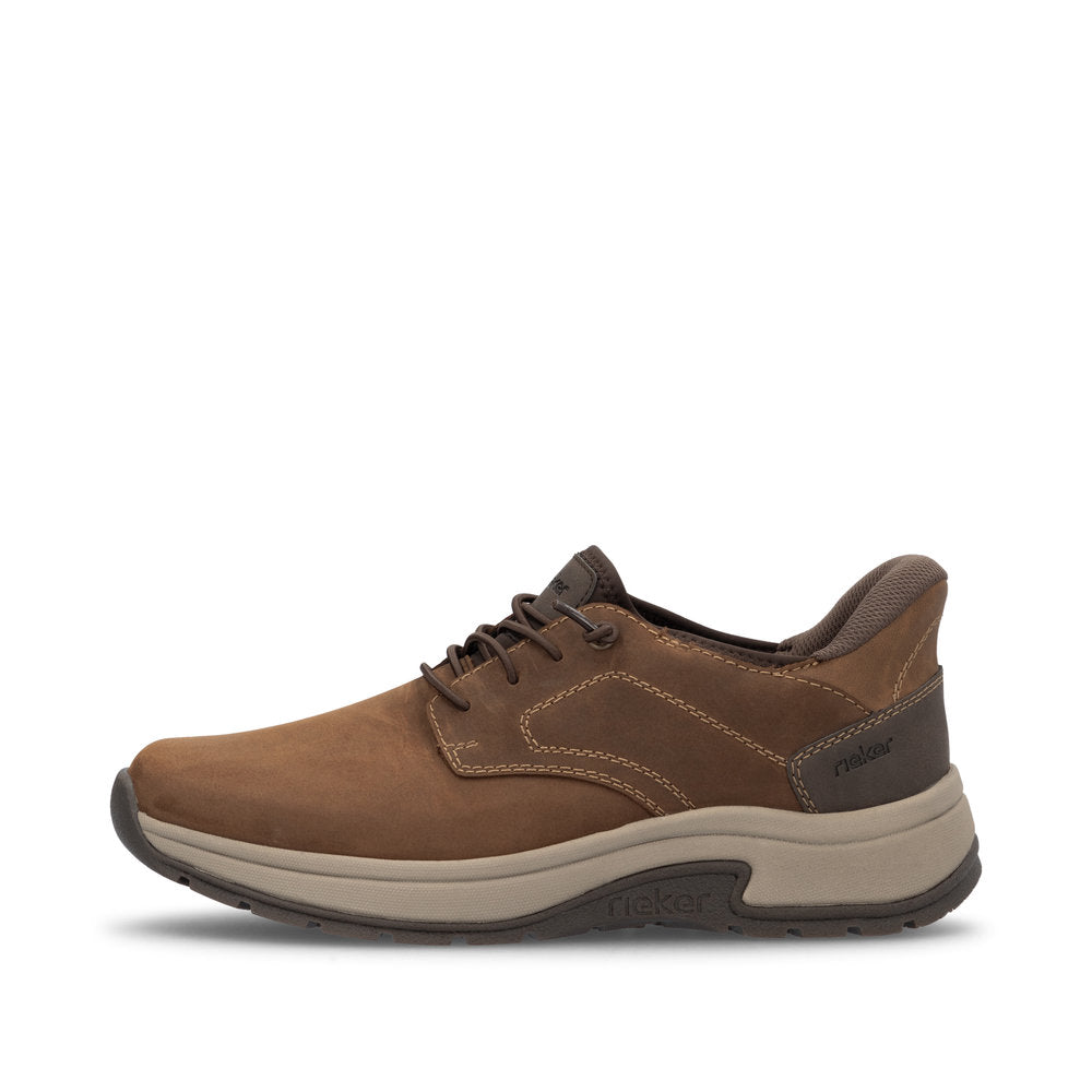 Rieker 11050 Men's Ready to Go Lace-Up Shoe in Brown